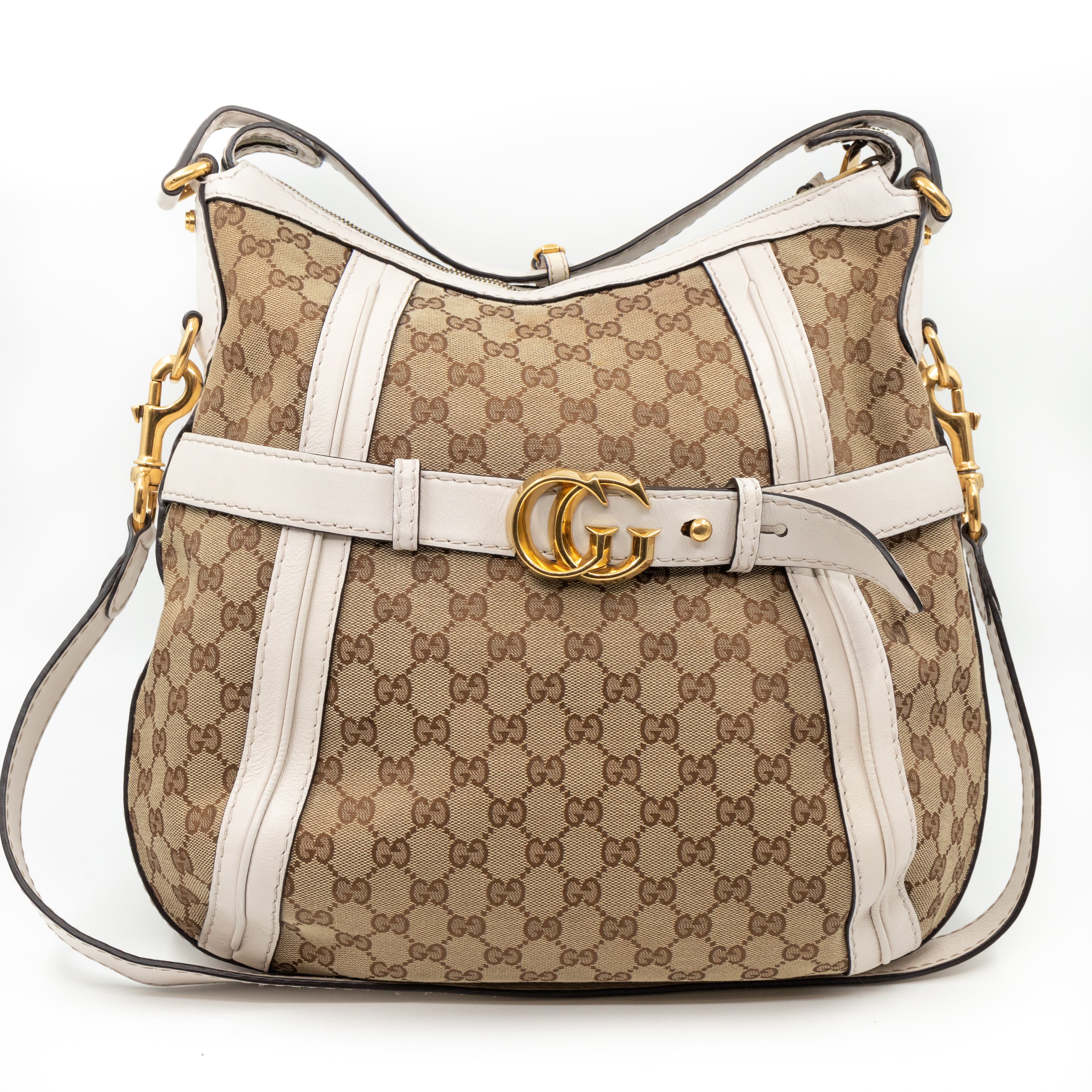 GUCCI Monogram GG Queen White Hobo Bag – Debsluxurycloset