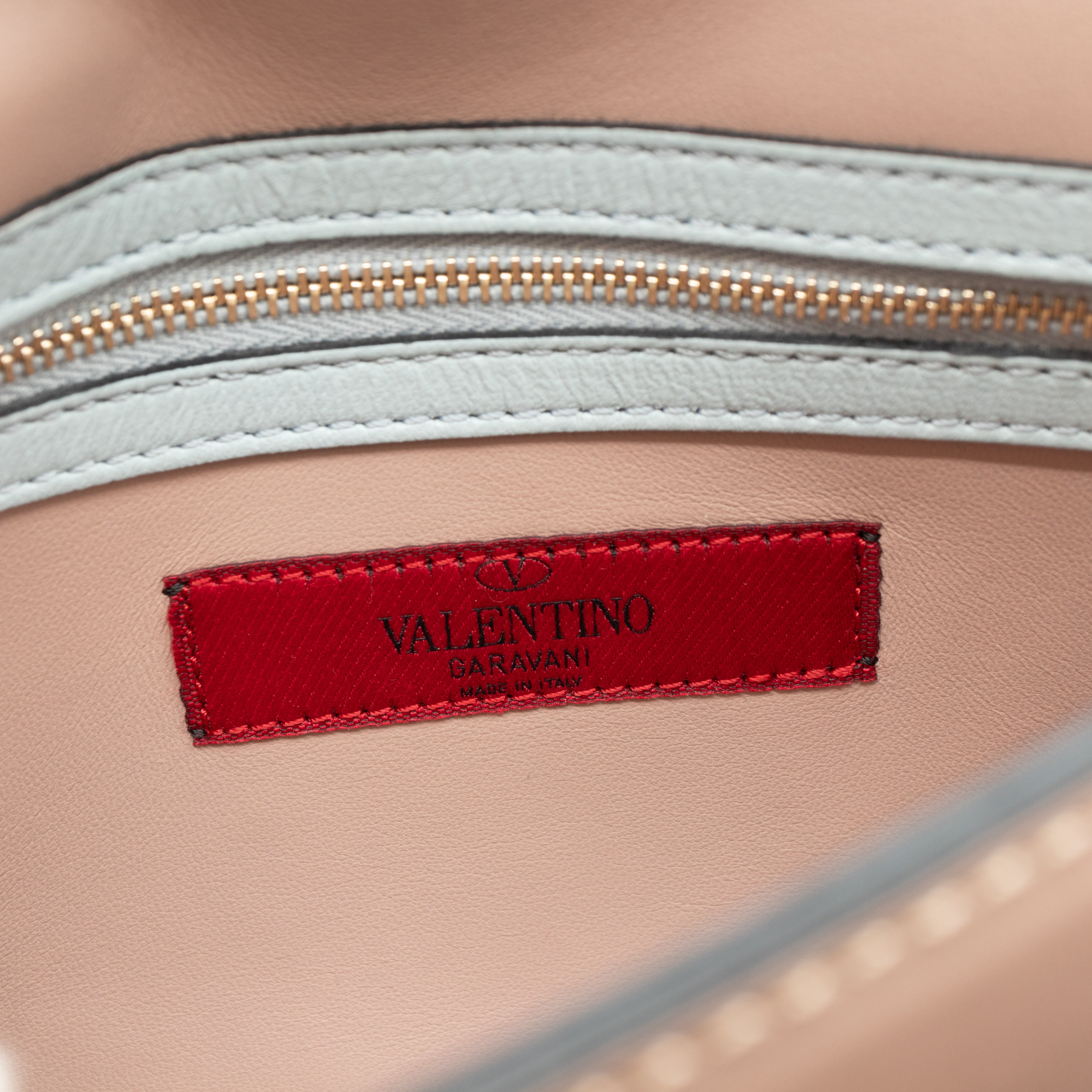 Rockstud Flap Clutch Light Blue