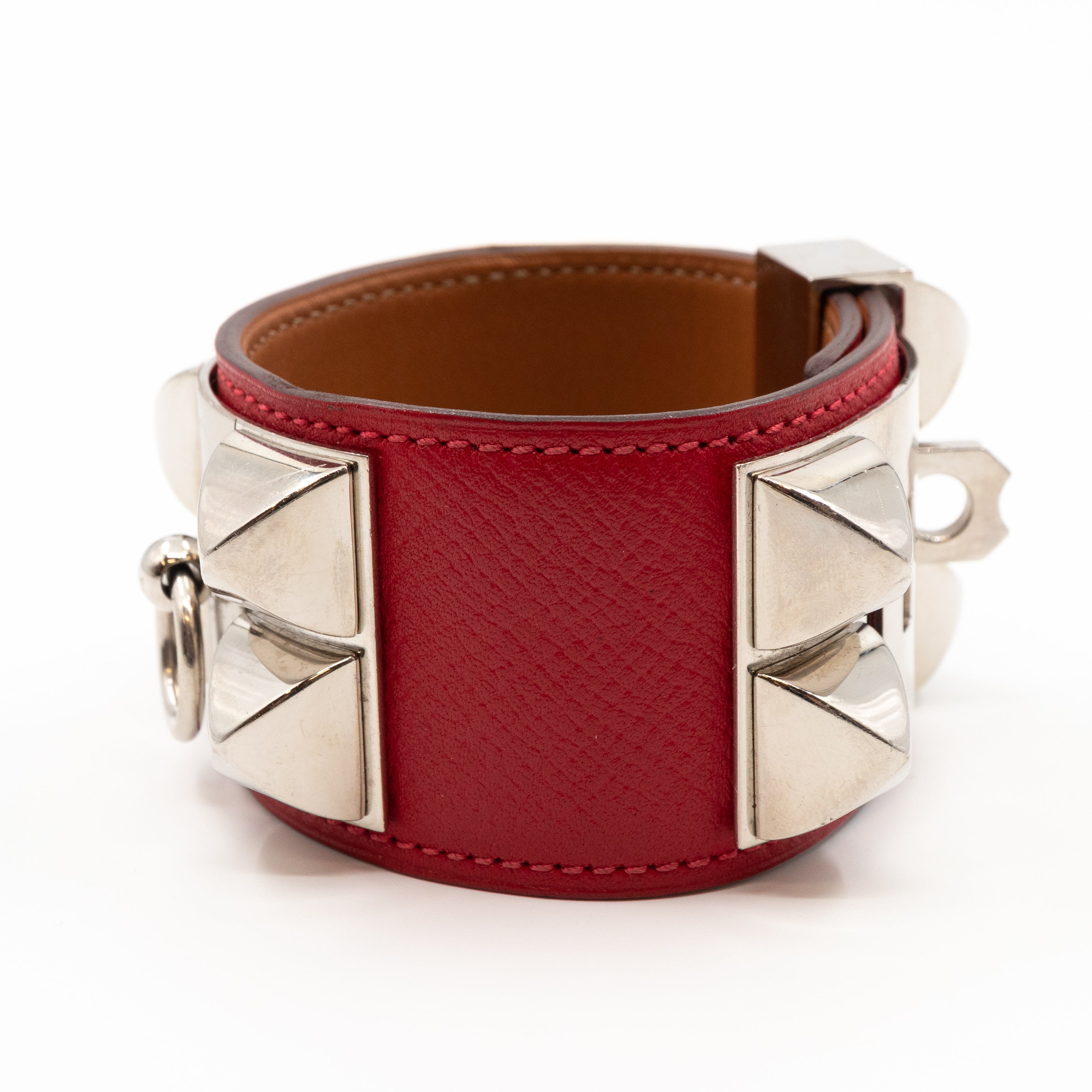 Collier de Chien Red Silver Bracelet