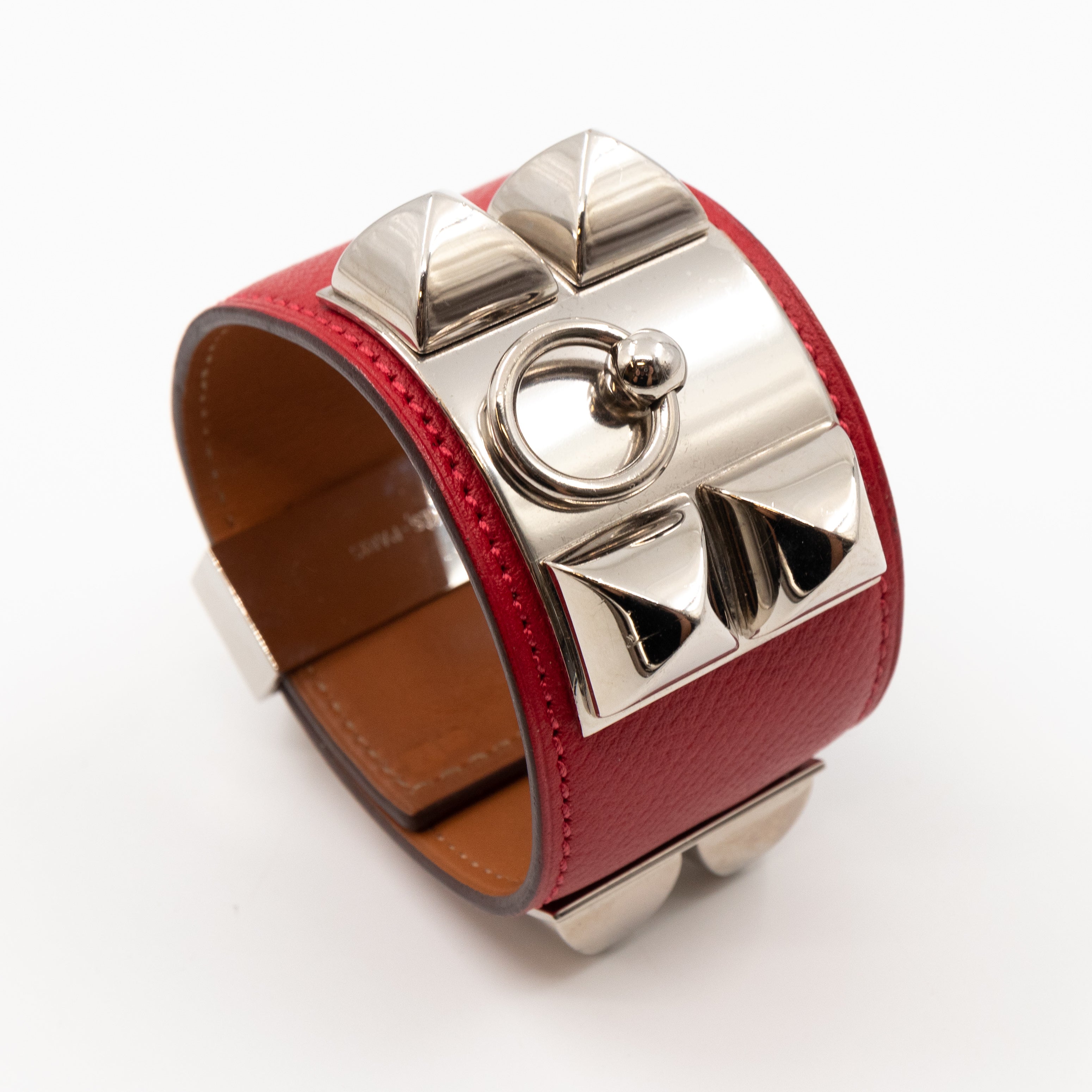 Collier de Chien Red Silver Bracelet