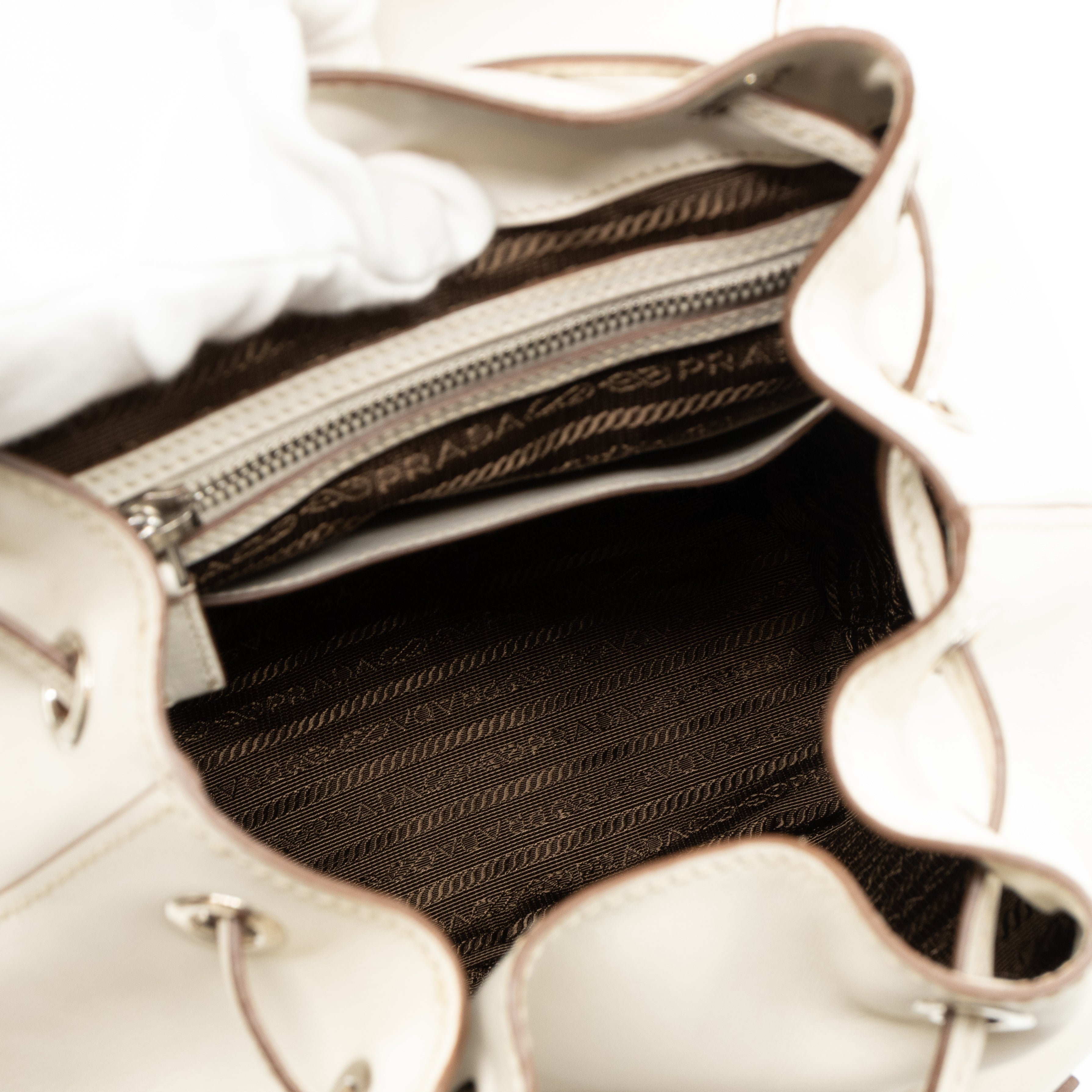 City Sport Backpack Talc White Leather