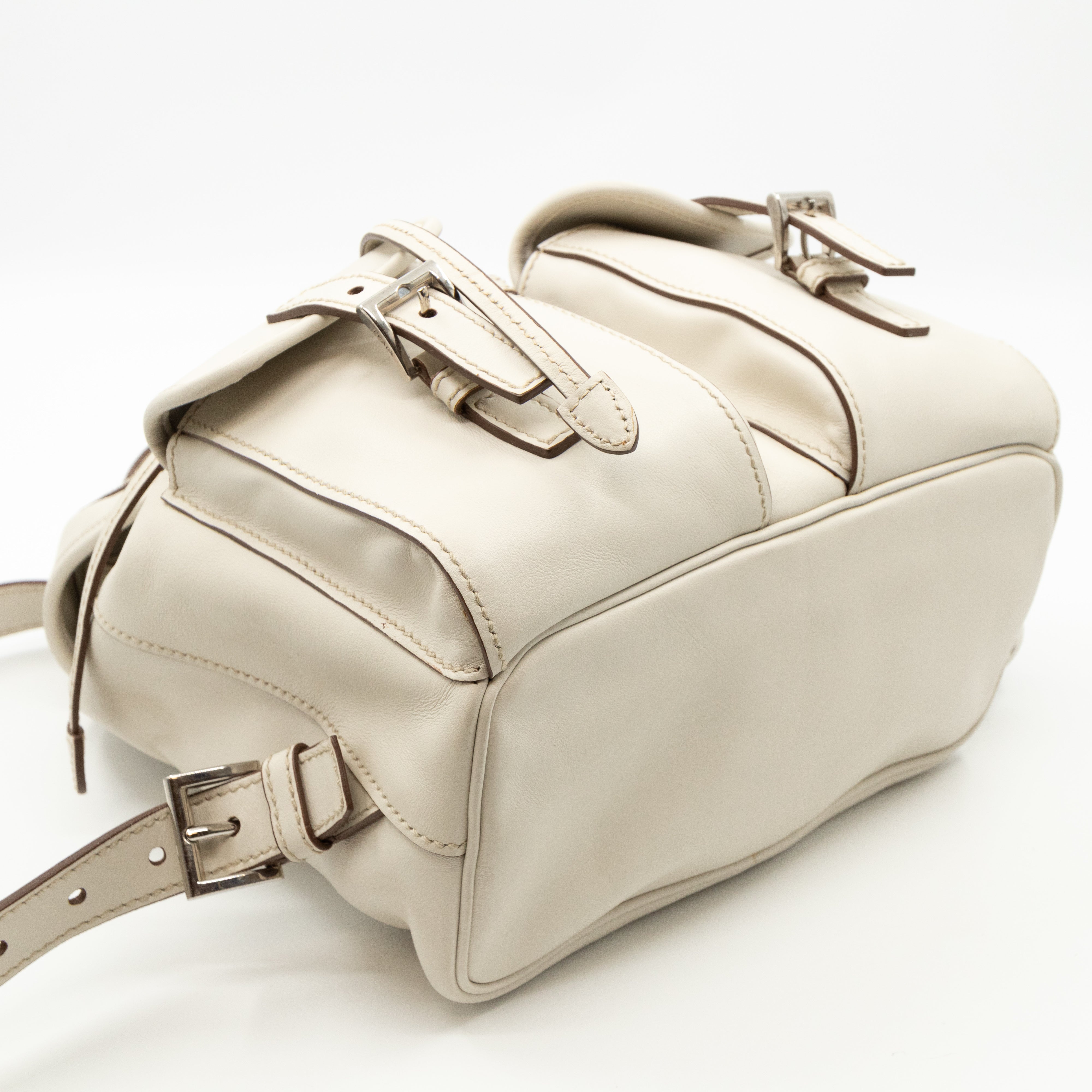 City Sport Backpack Talc White Leather