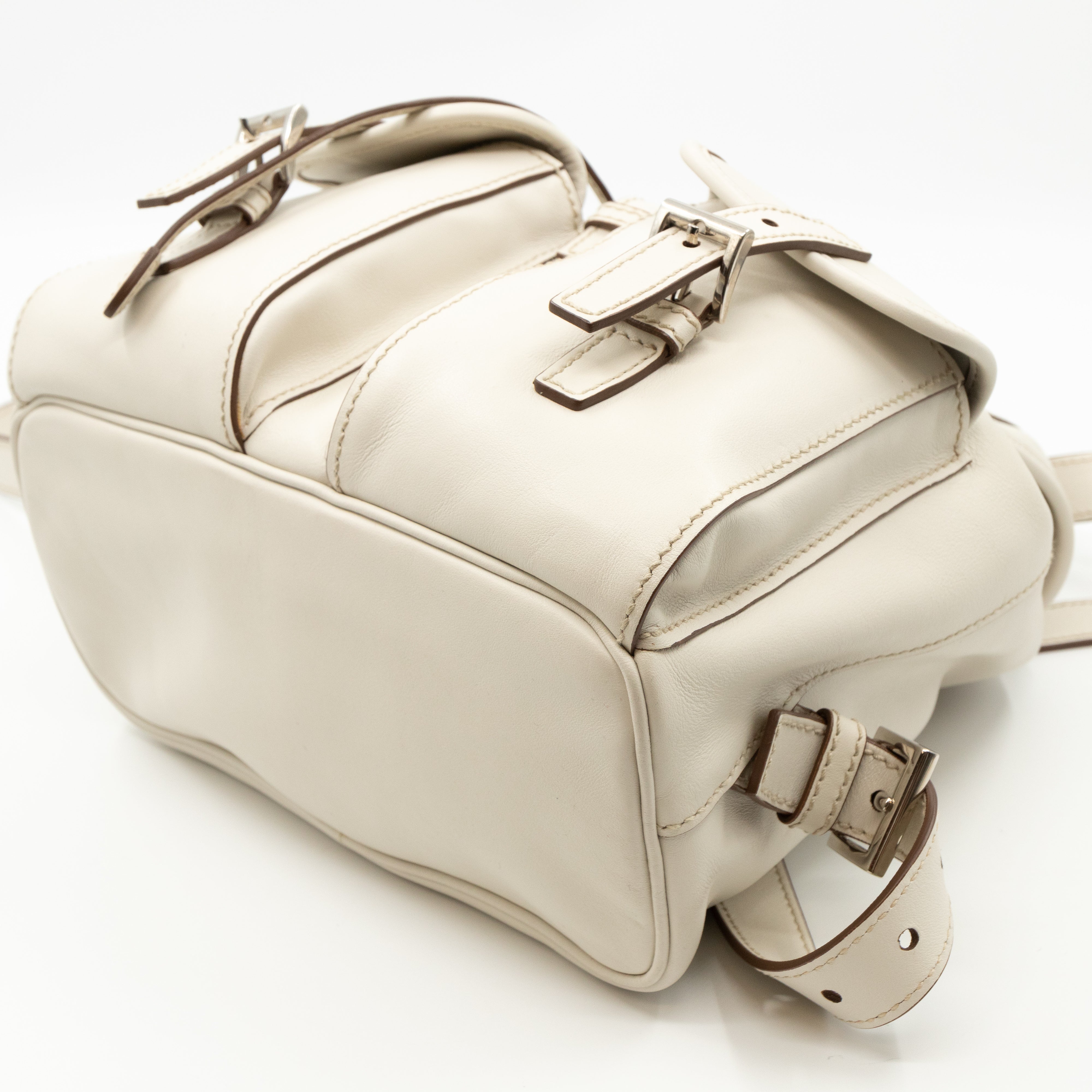 City Sport Backpack Talc White Leather
