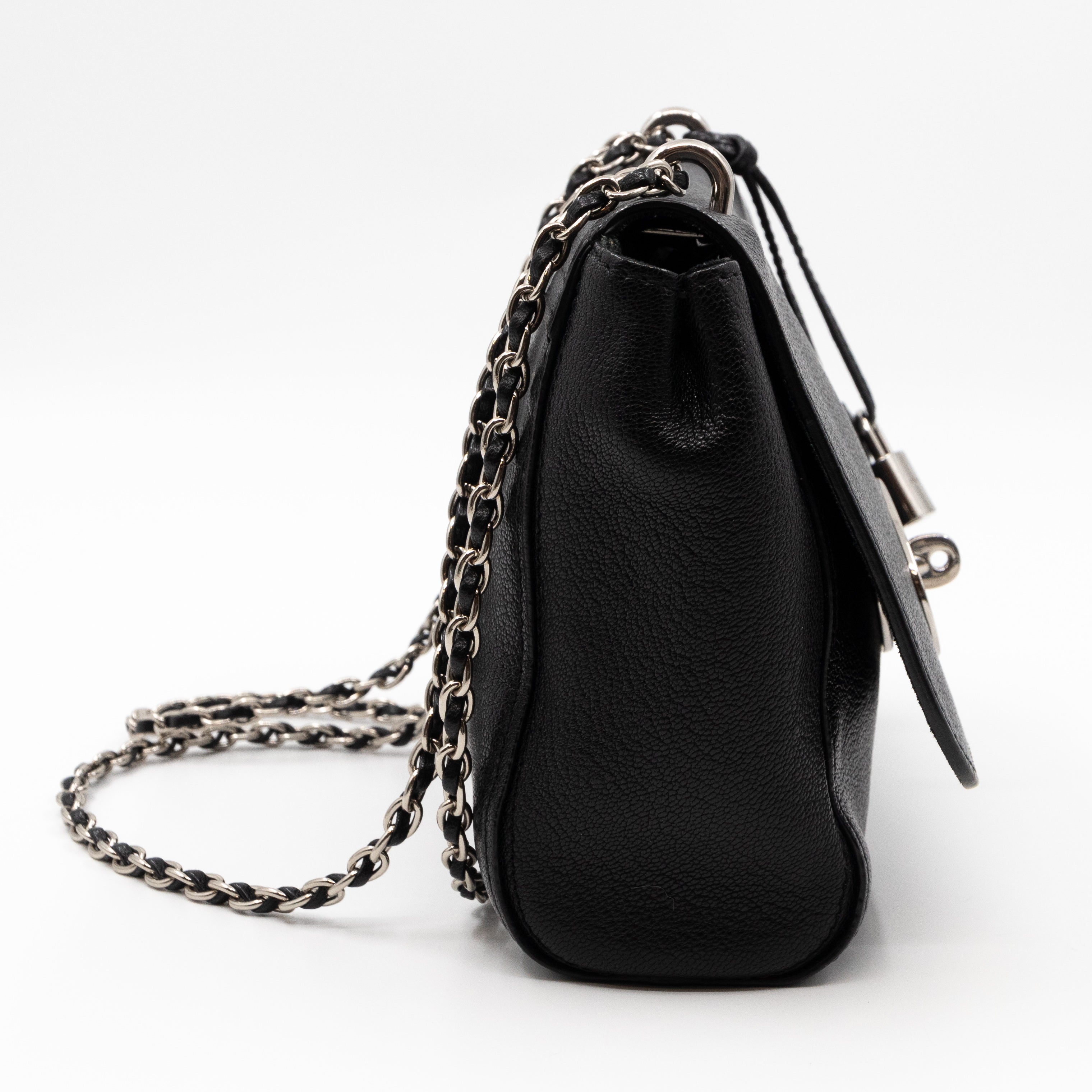 Lily Small Black Leather