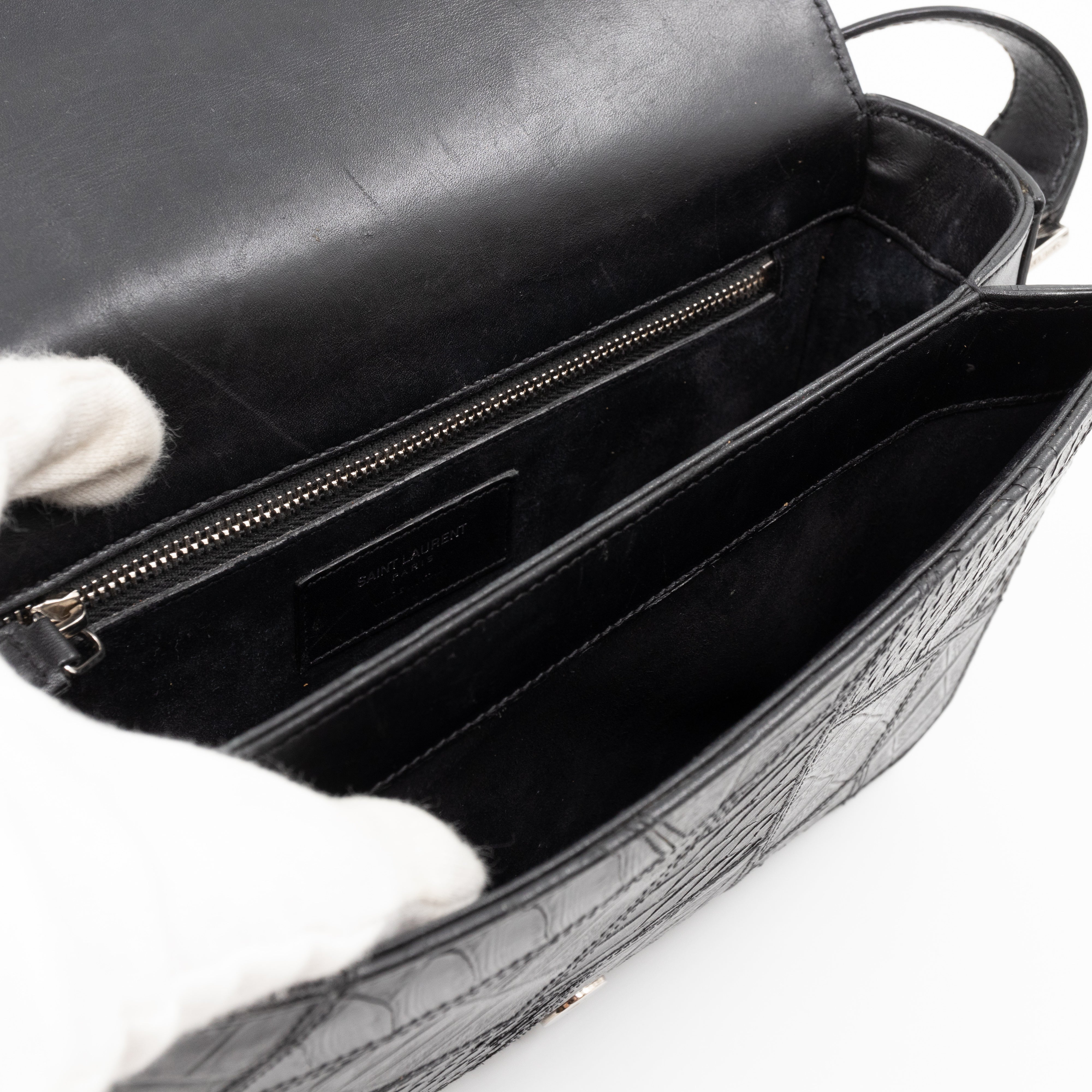 Monogram Université Medium Embossed Black Leather