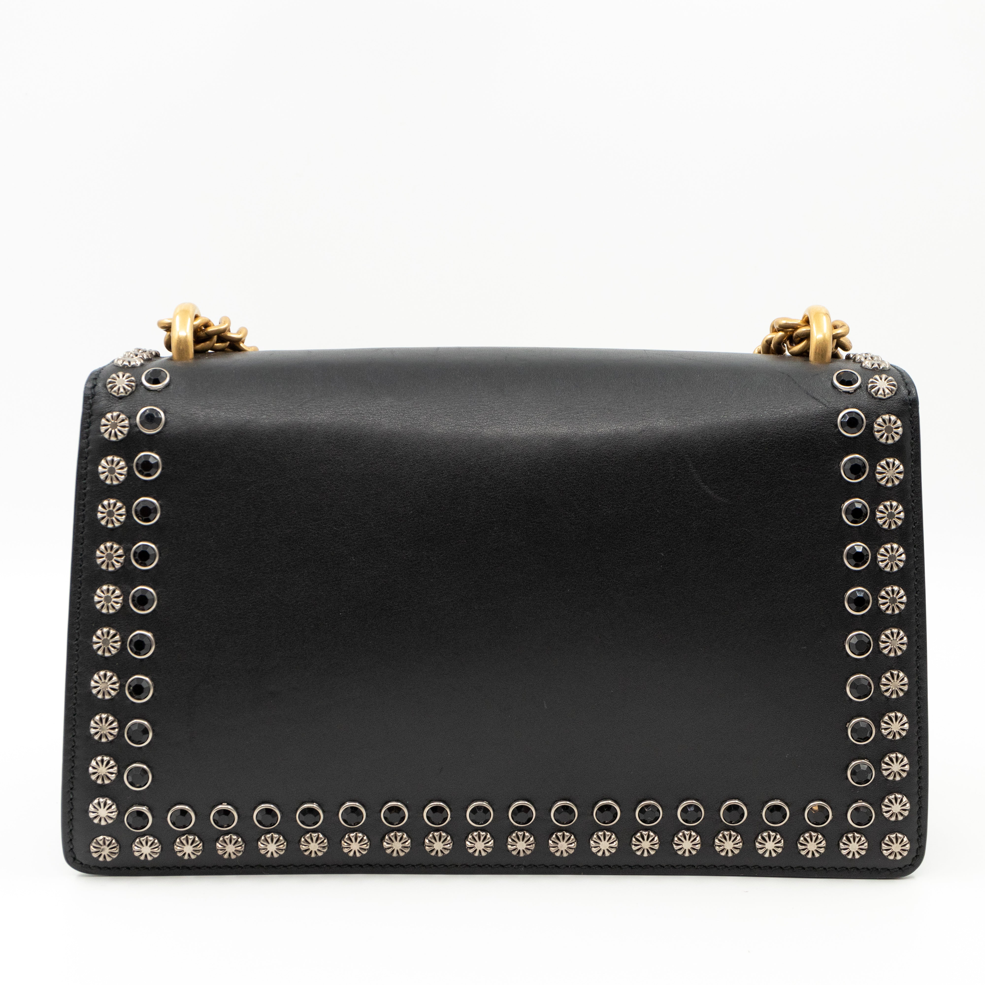 Dionysus Small Studded Black Leather