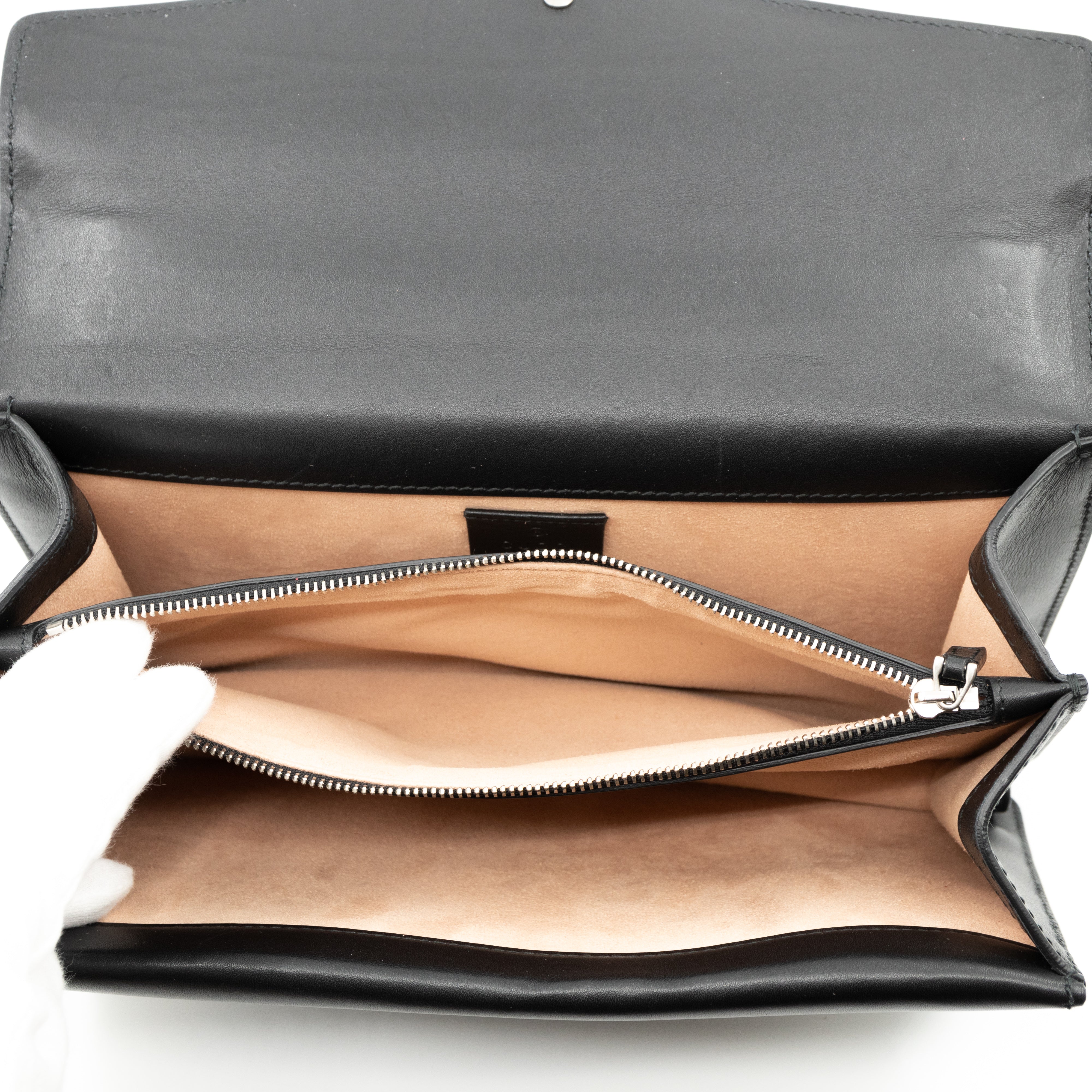 Dionysus Small Studded Black Leather