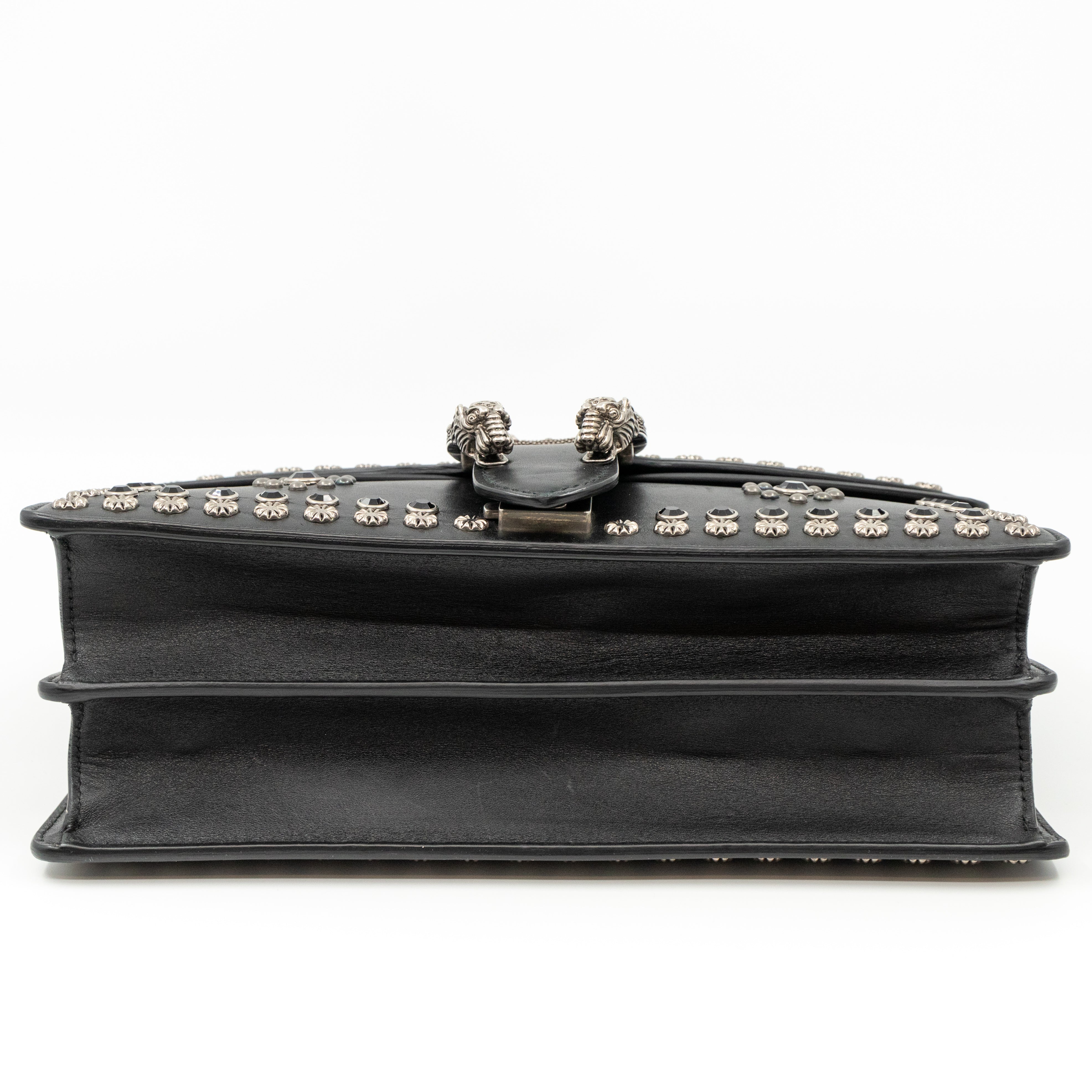 Dionysus Small Studded Black Leather