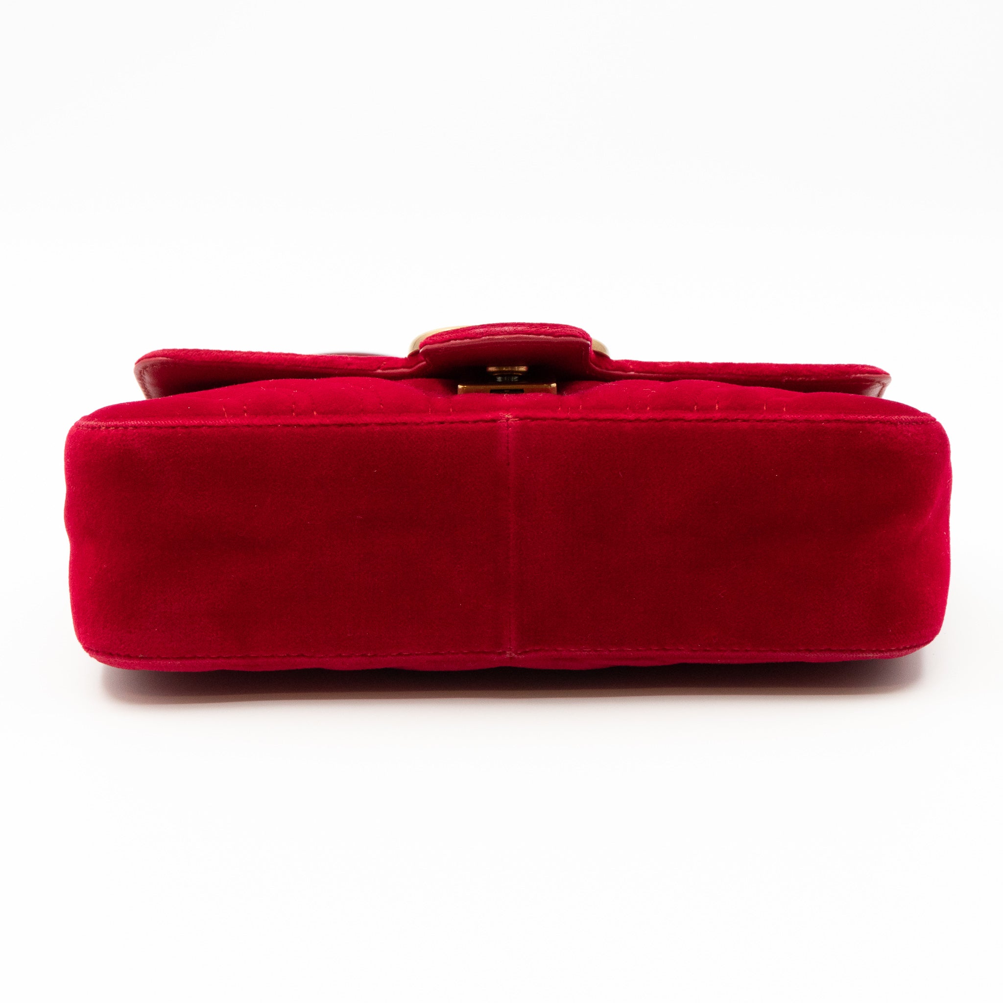 GG Marmont Flap Matelasse Mini Bag Red Velvet