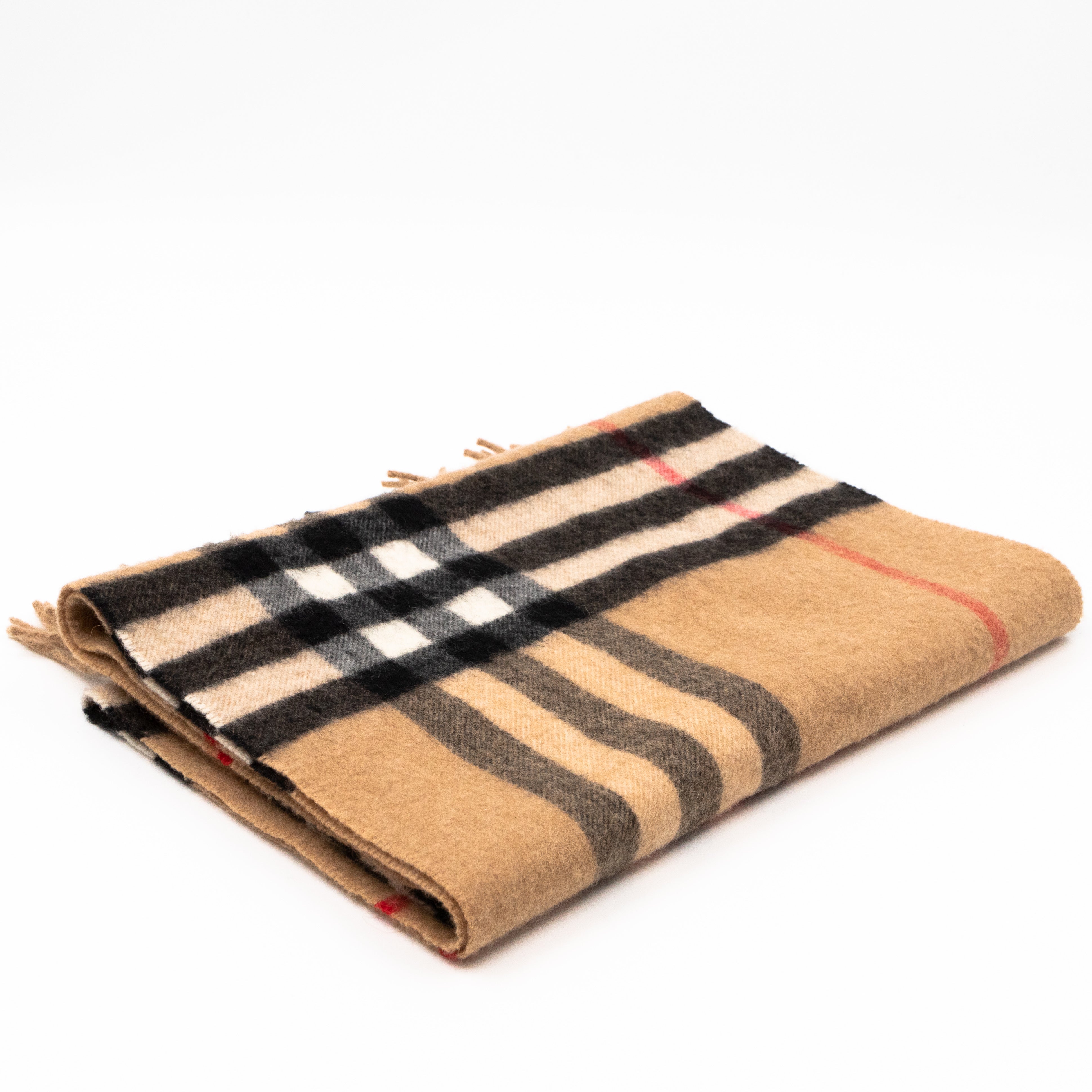 Cashmere Scarf Heritage Camel Check