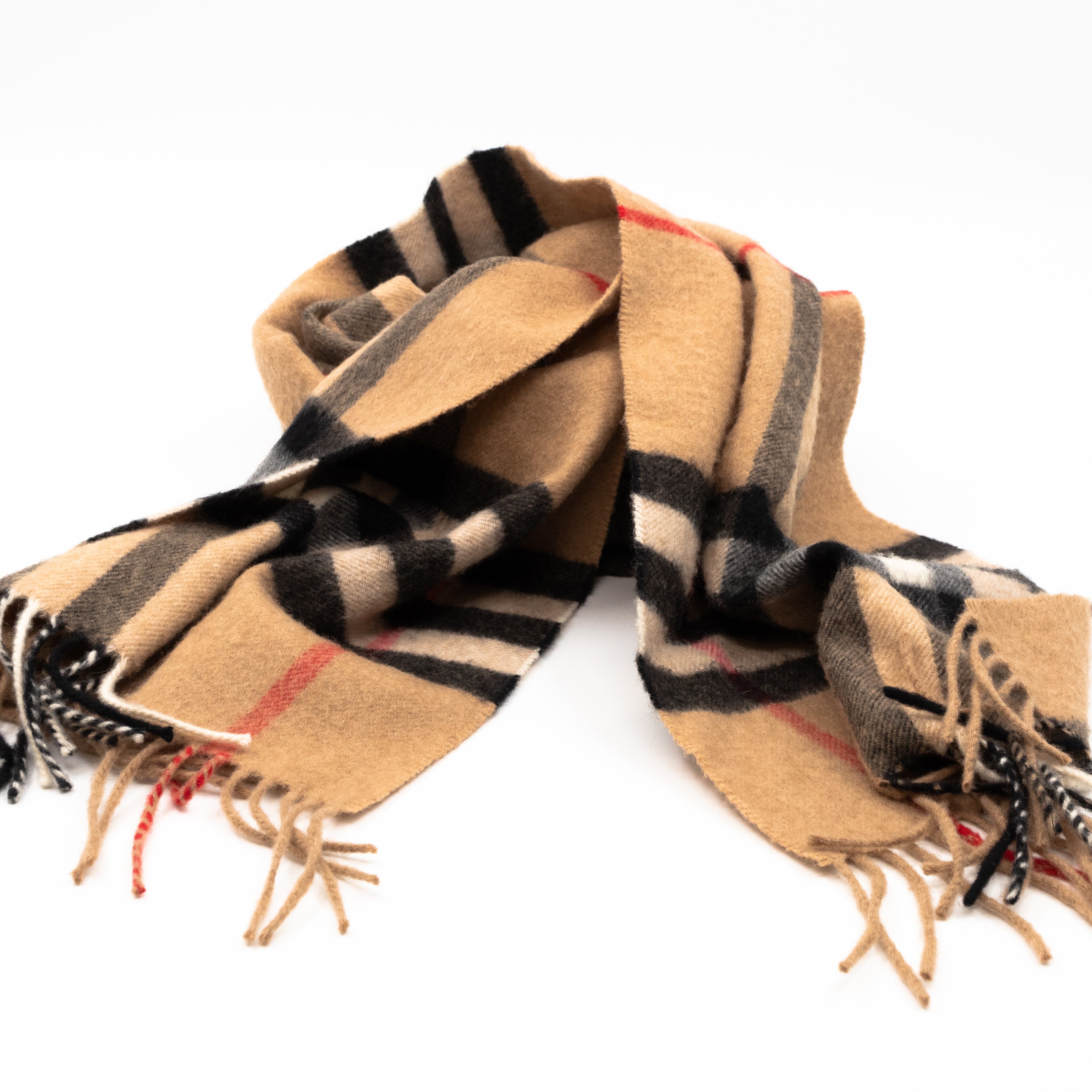Cashmere Scarf Heritage Camel Check
