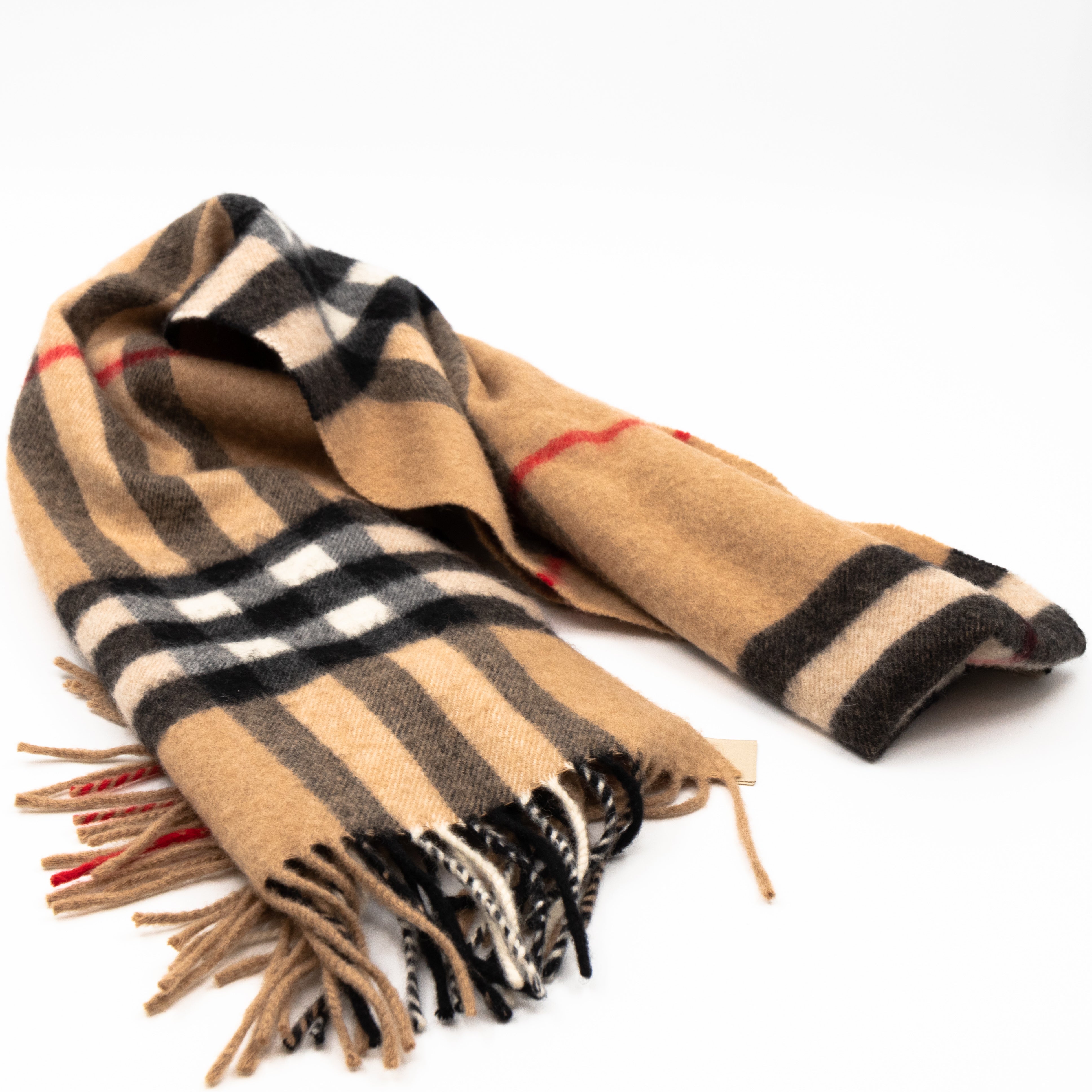 Cashmere Scarf Heritage Camel Check