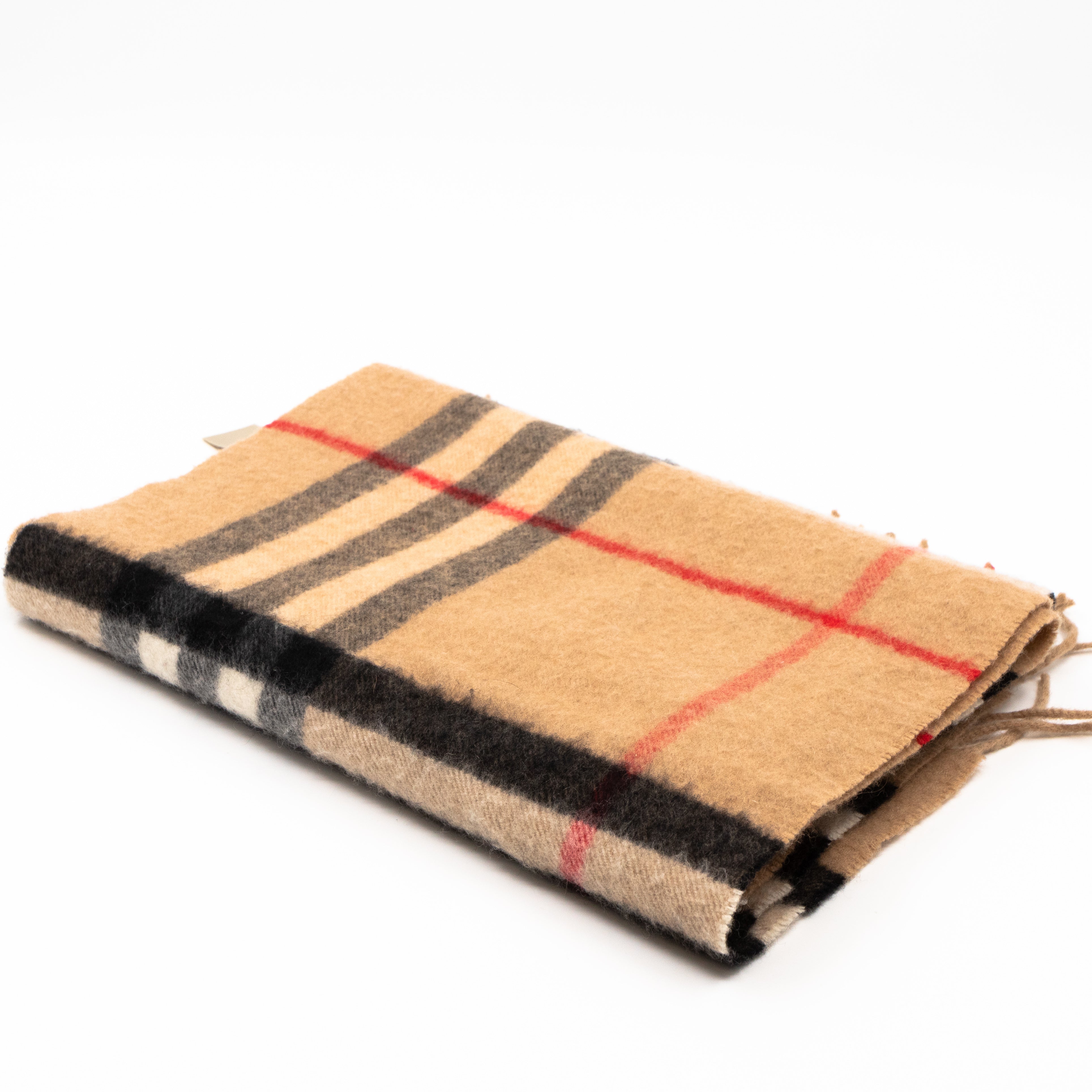 Cashmere Scarf Heritage Camel Check