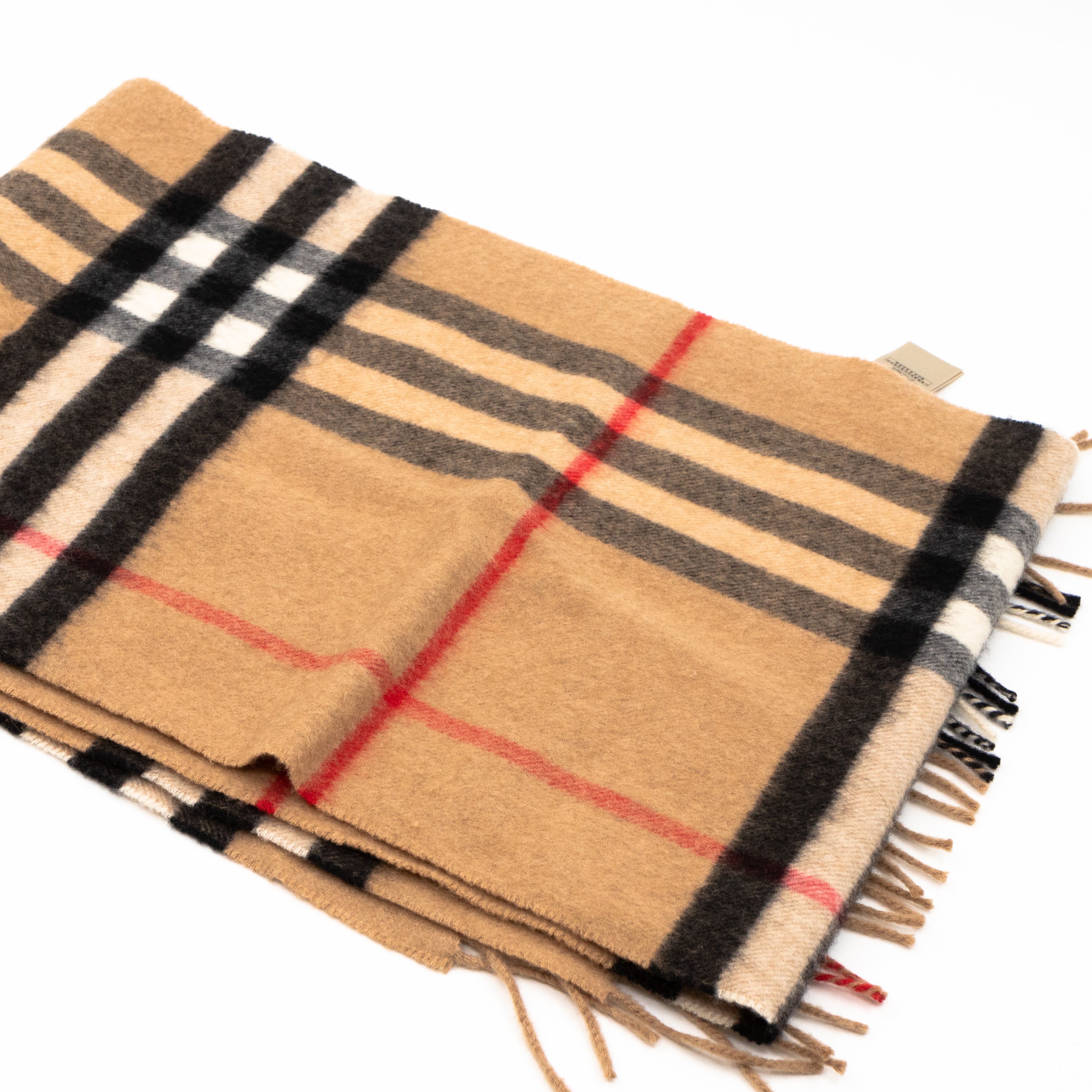 Cashmere Scarf Heritage Camel Check