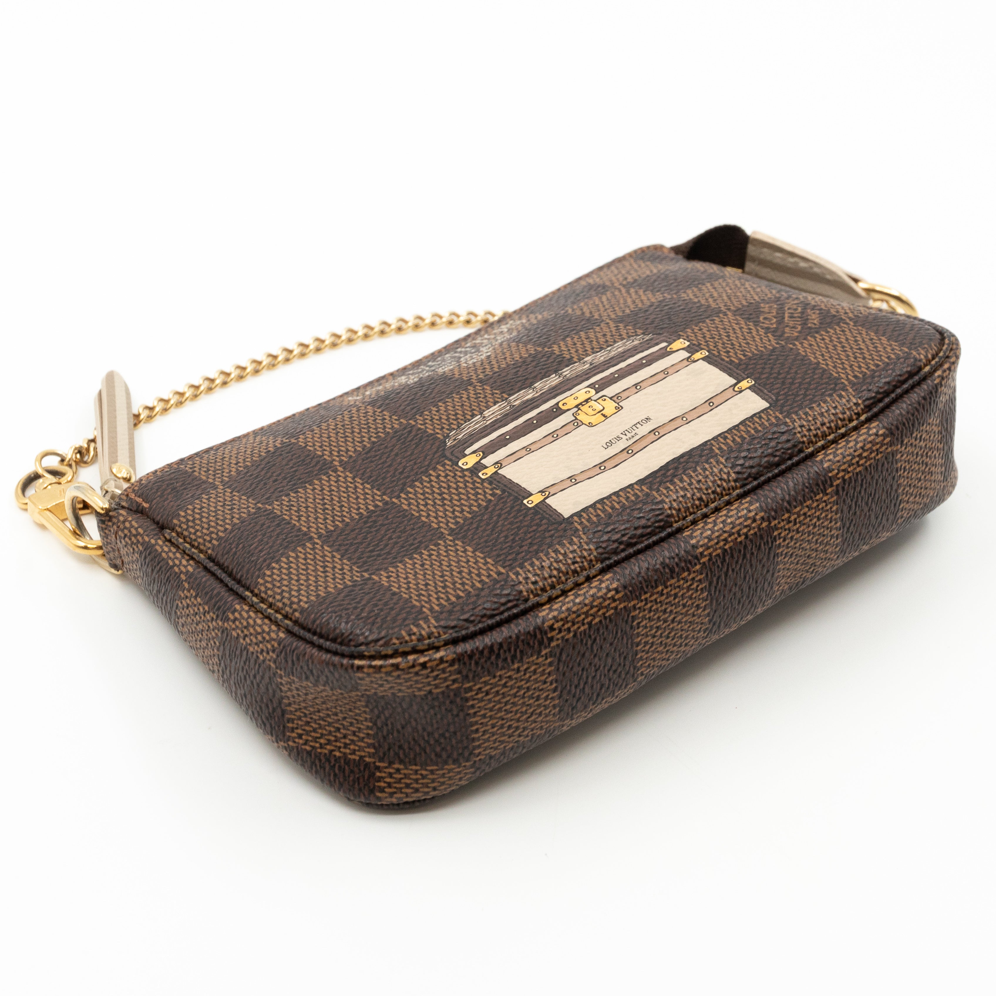 Mini Pochette Accessoires Damier Ebene Trunks & Locks