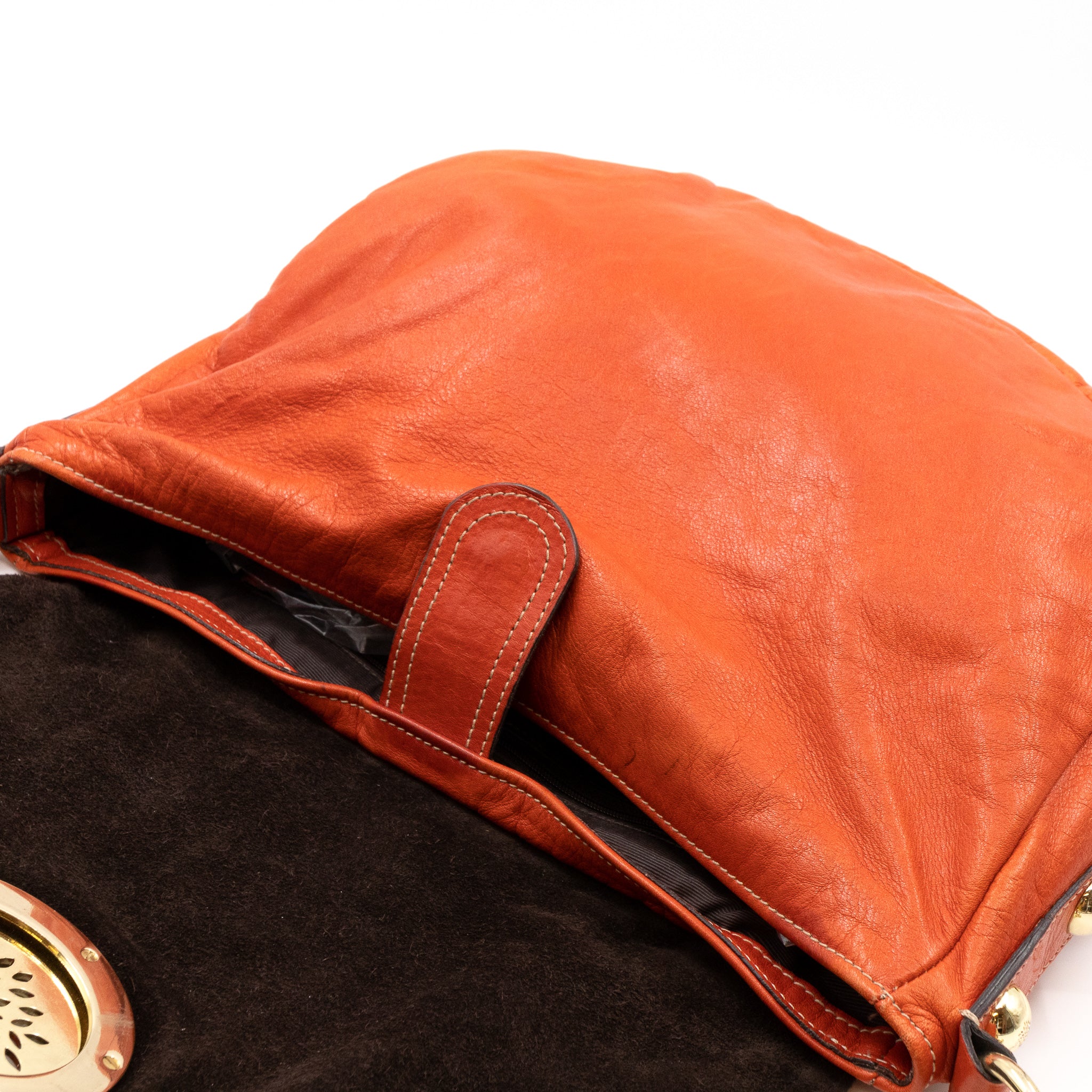 Daria Satchel Orange Leather