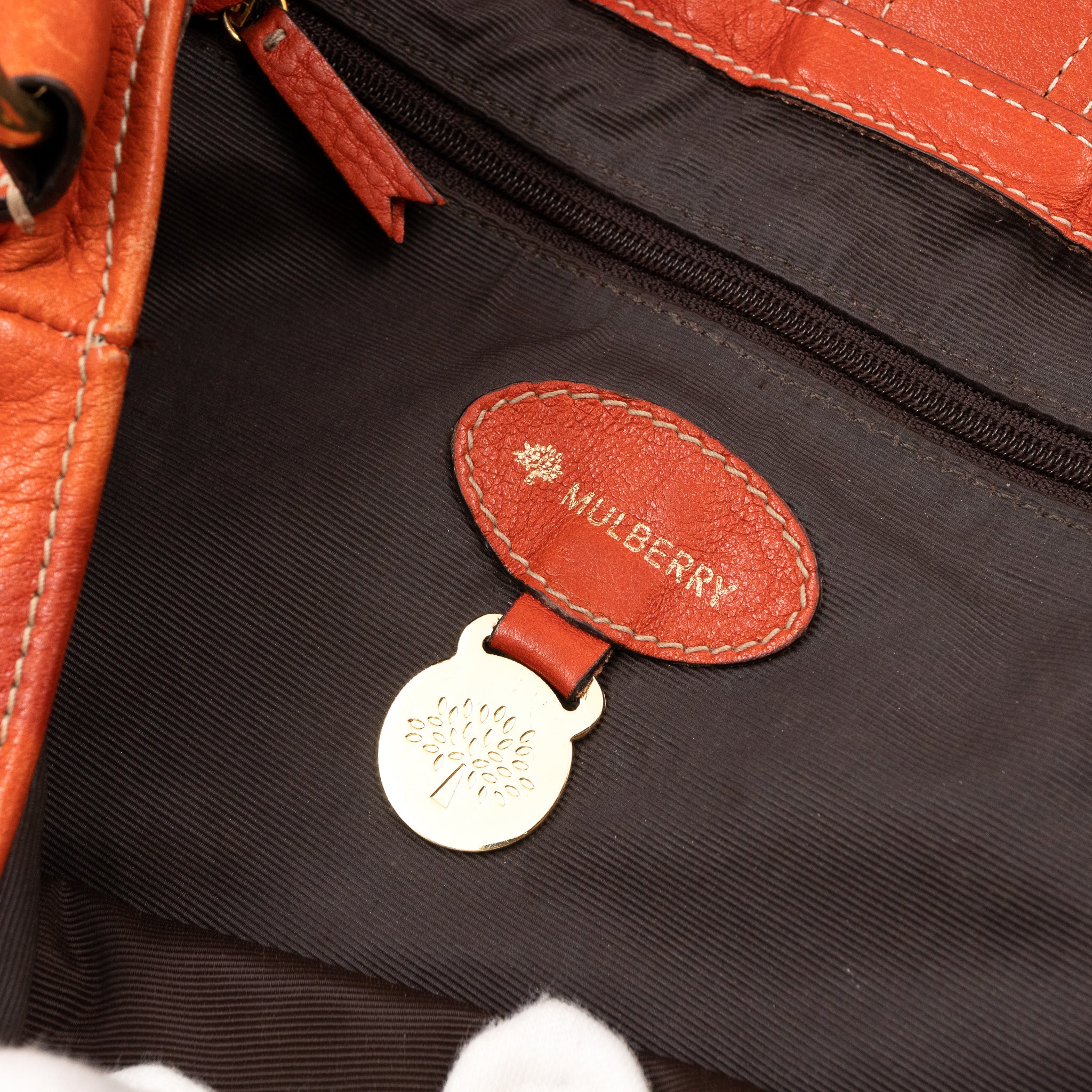 Daria Satchel Orange Leather