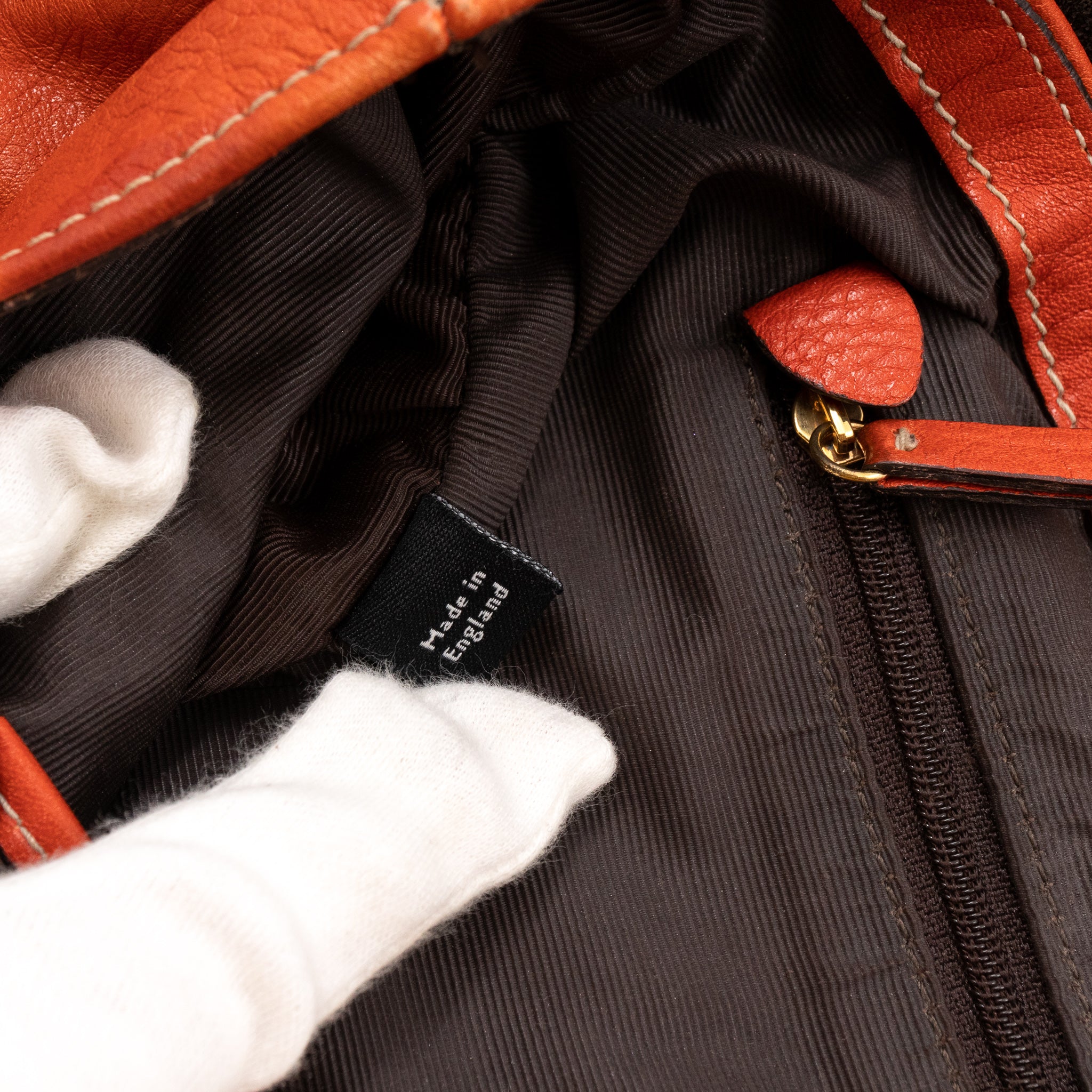 Daria Satchel Orange Leather