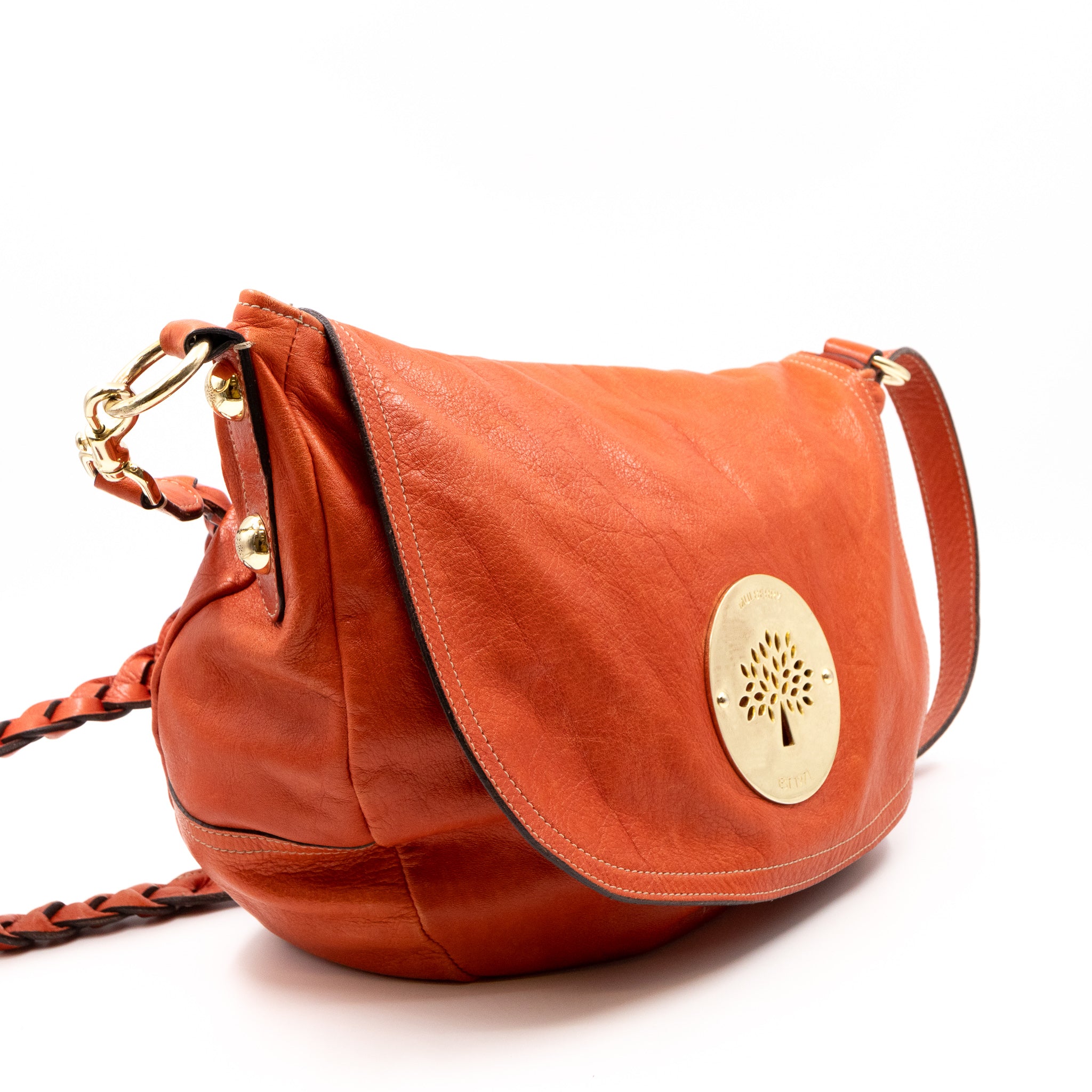 Daria Satchel Orange Leather