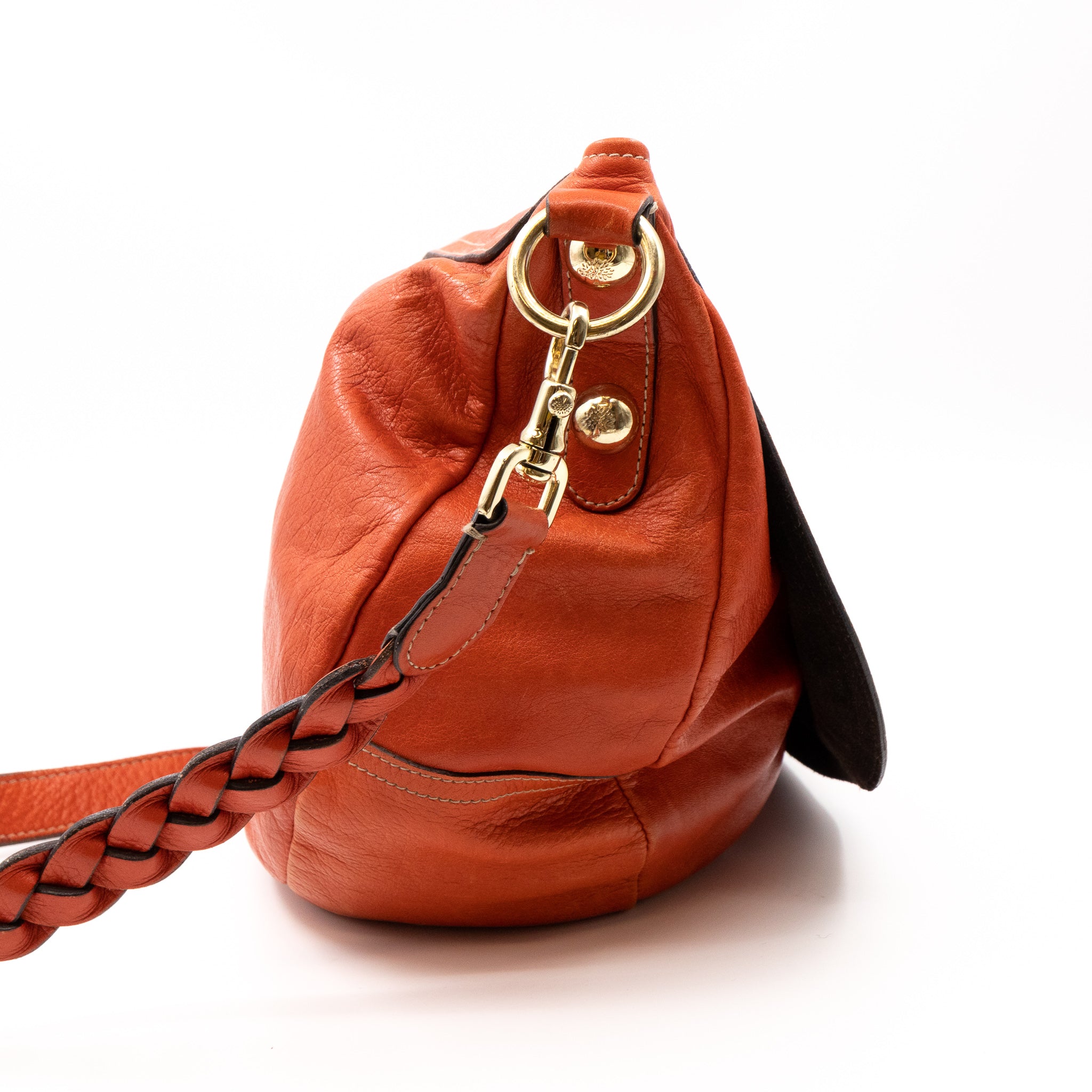 Daria Satchel Orange Leather