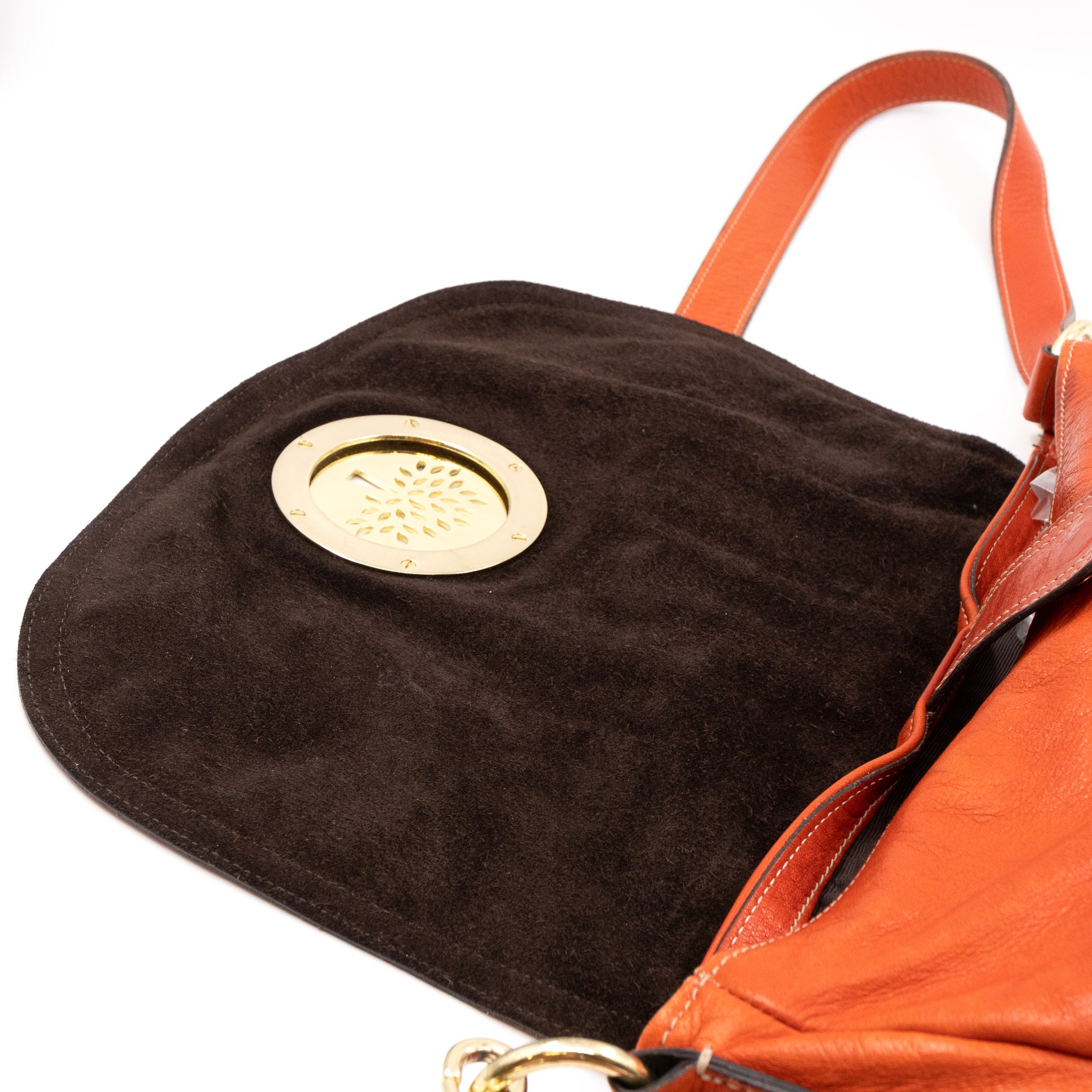 Daria Satchel Orange Leather