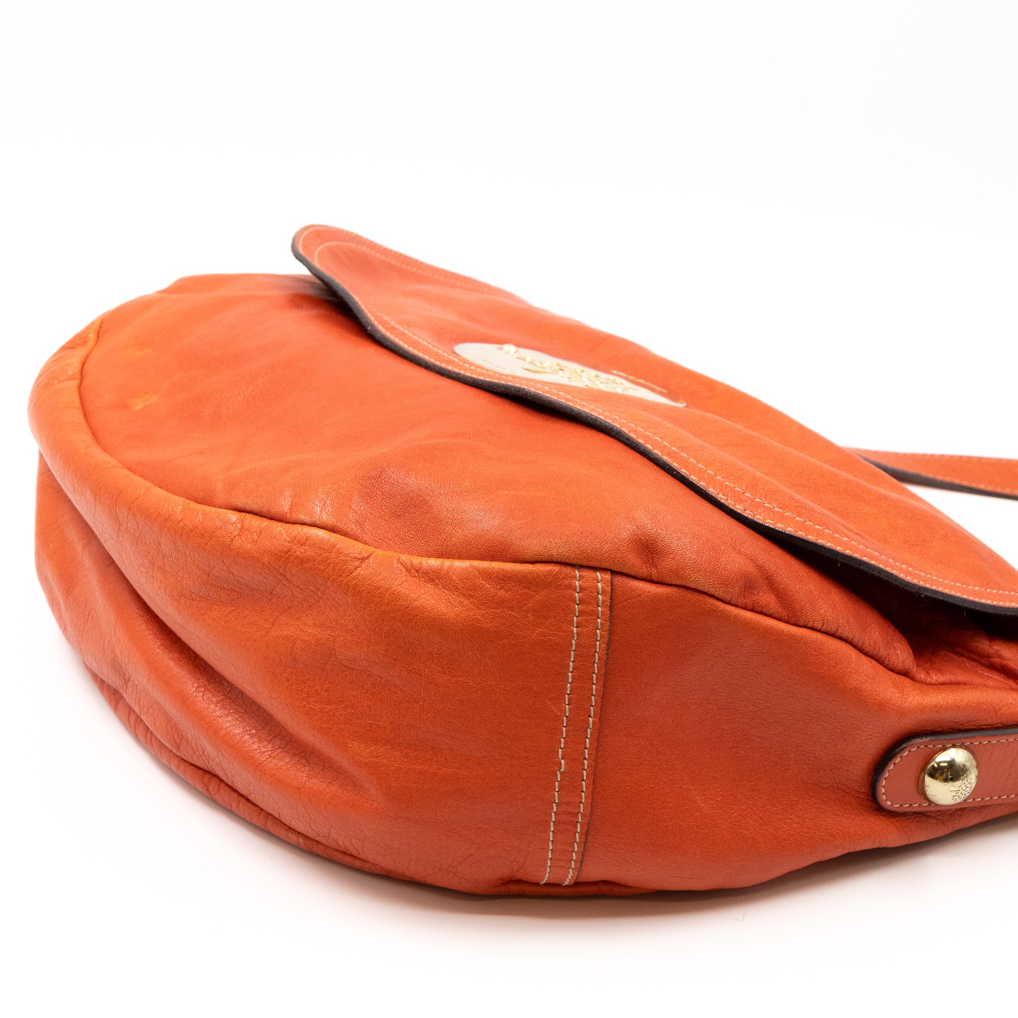 Daria Satchel Orange Leather