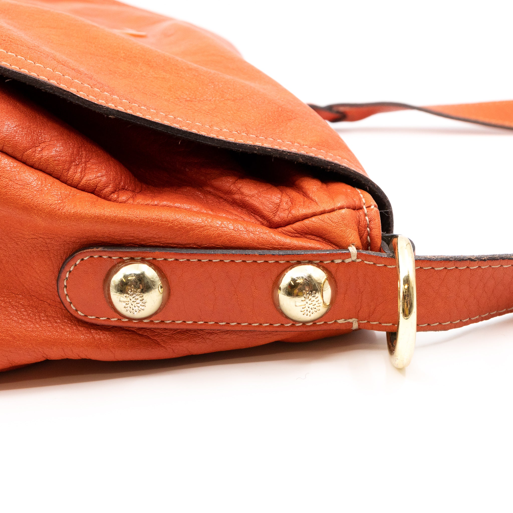 Daria Satchel Orange Leather