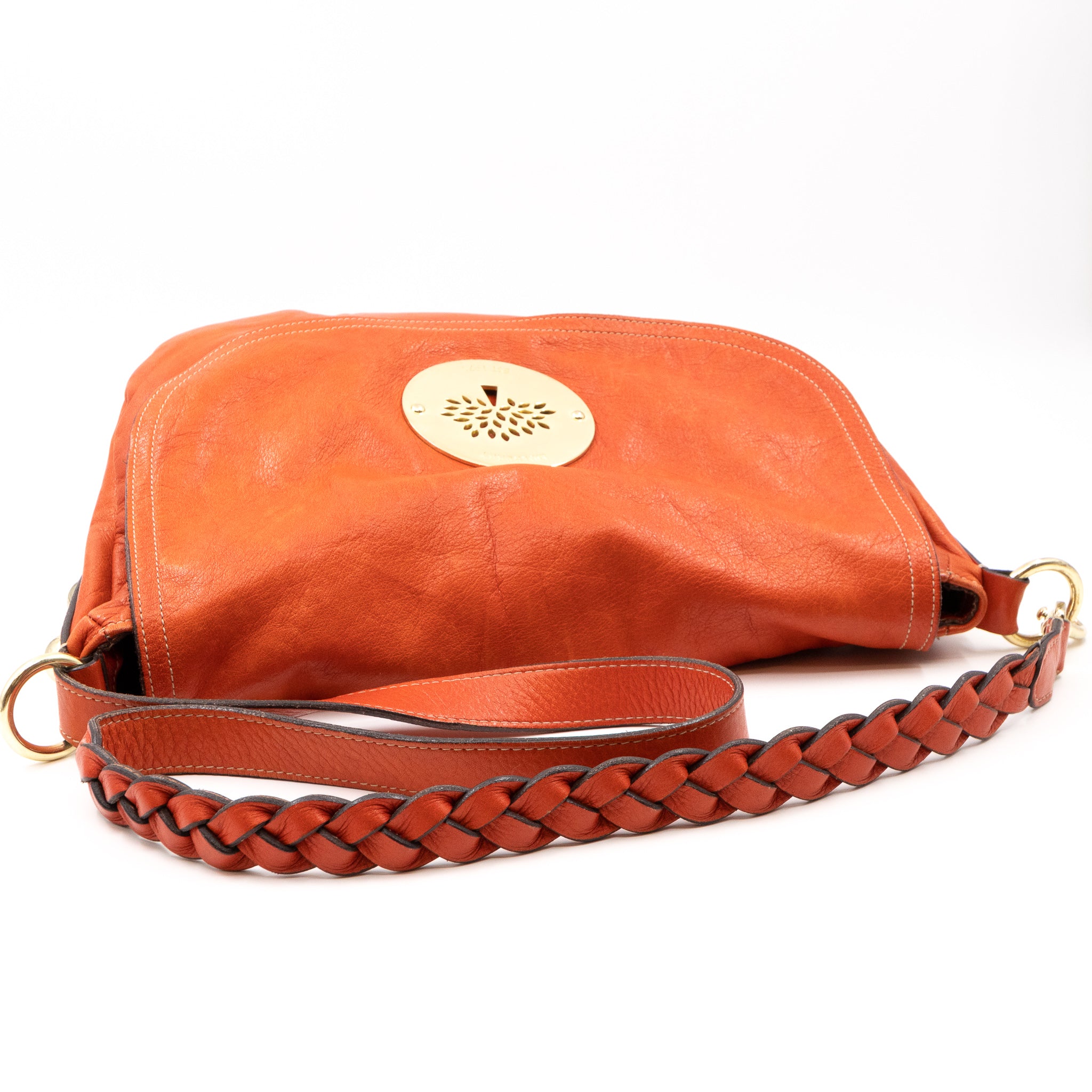 Daria Satchel Orange Leather
