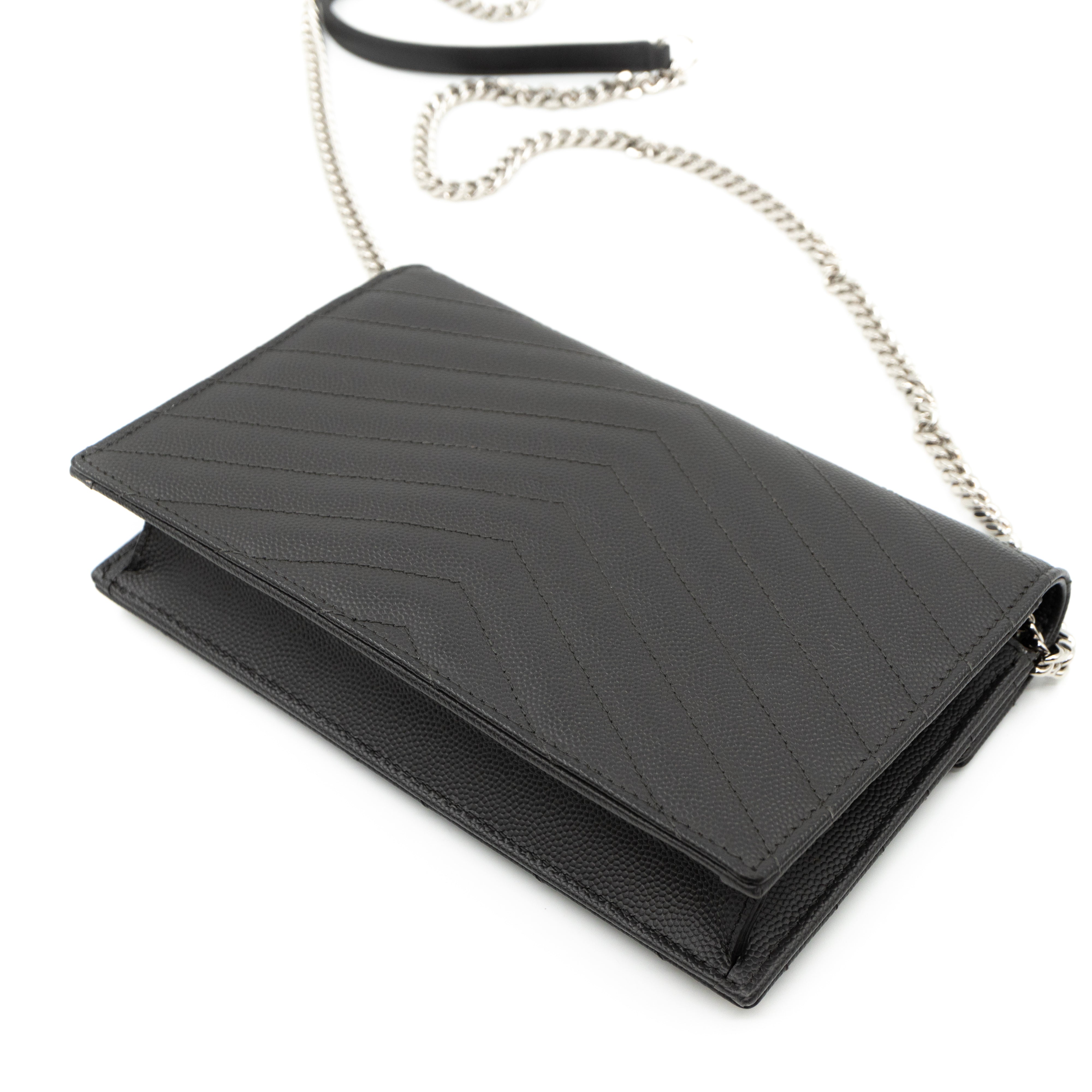 Envelope Chain Wallet Anthracite Leather