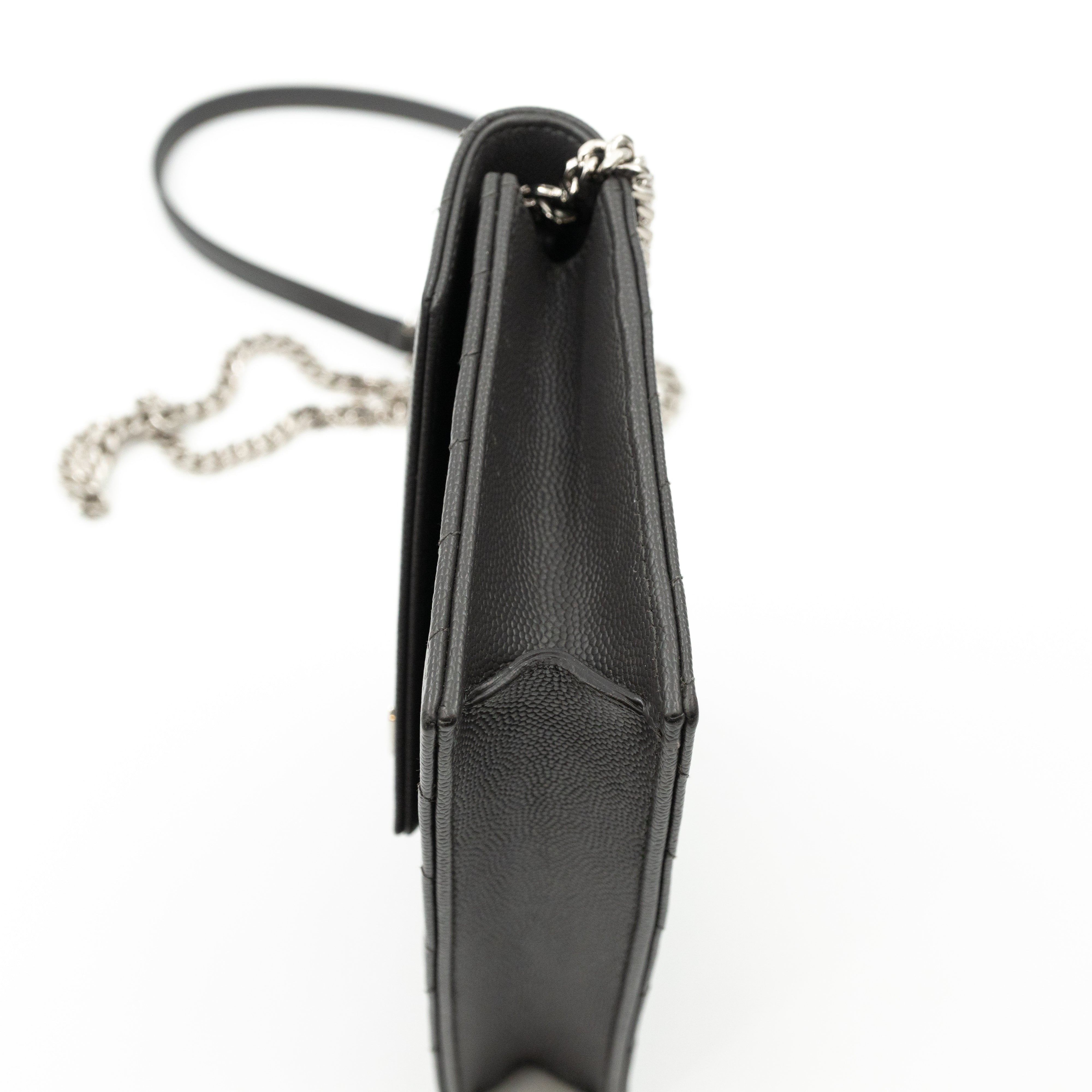 Envelope Chain Wallet Anthracite Leather