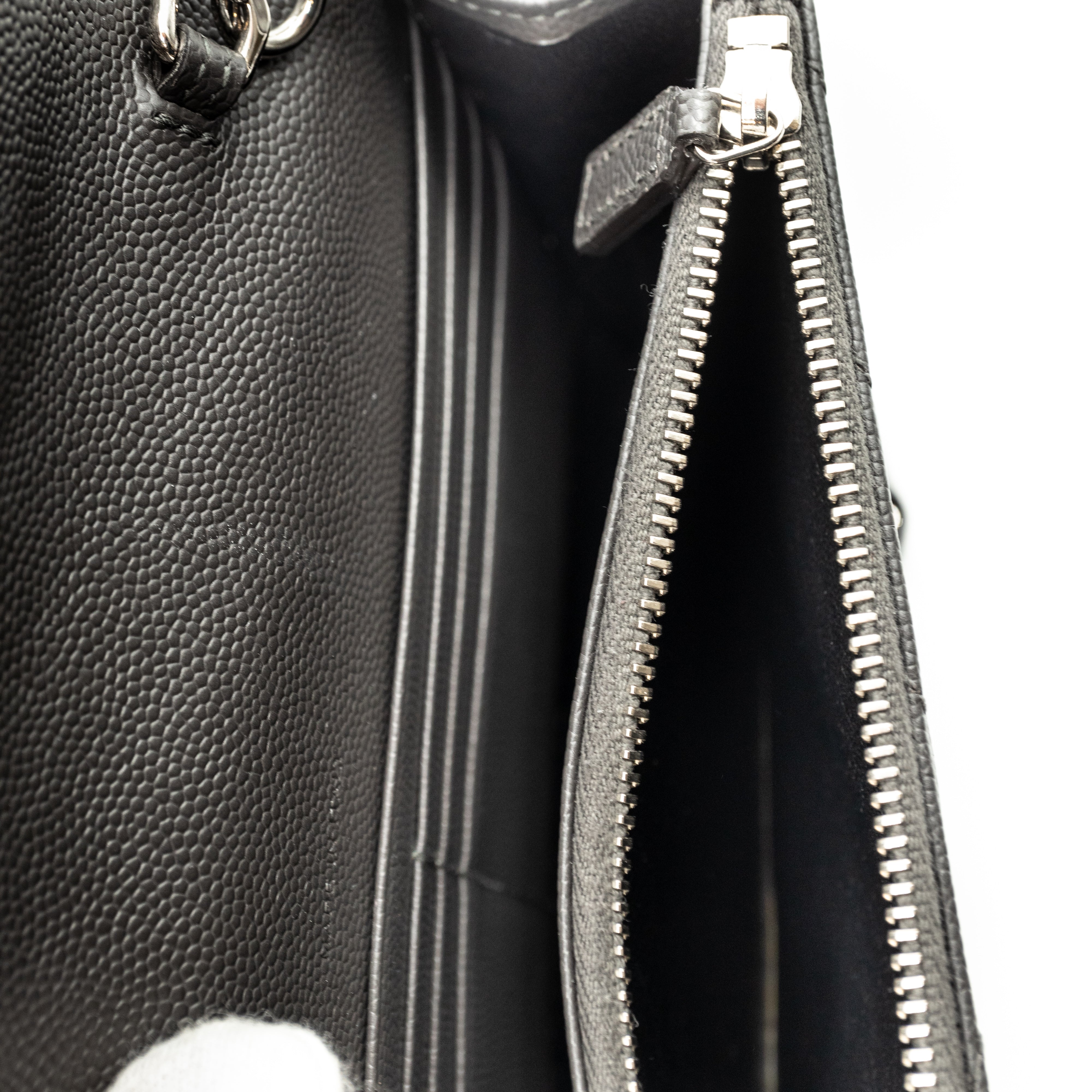 Envelope Chain Wallet Anthracite Leather