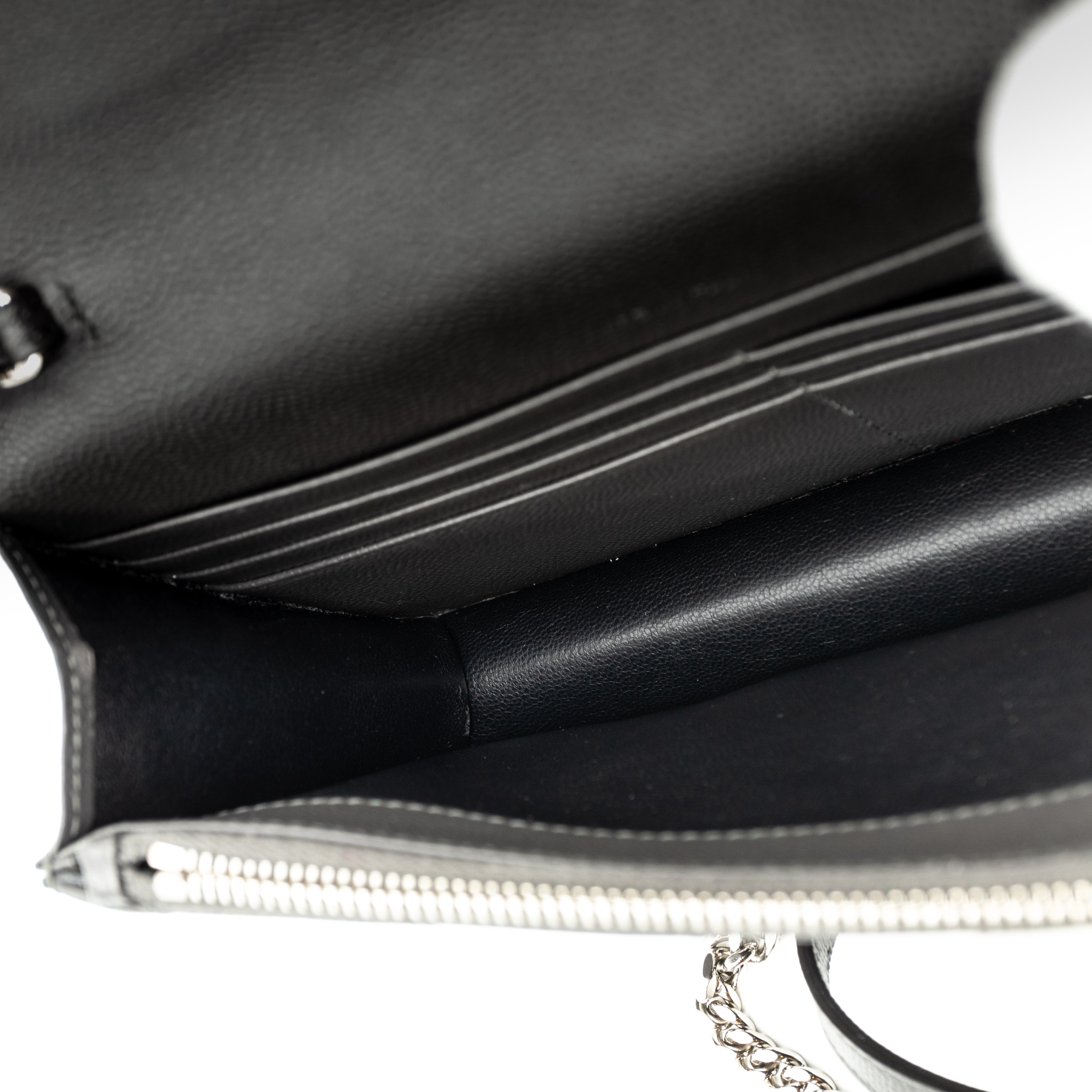 Envelope Chain Wallet Anthracite Leather