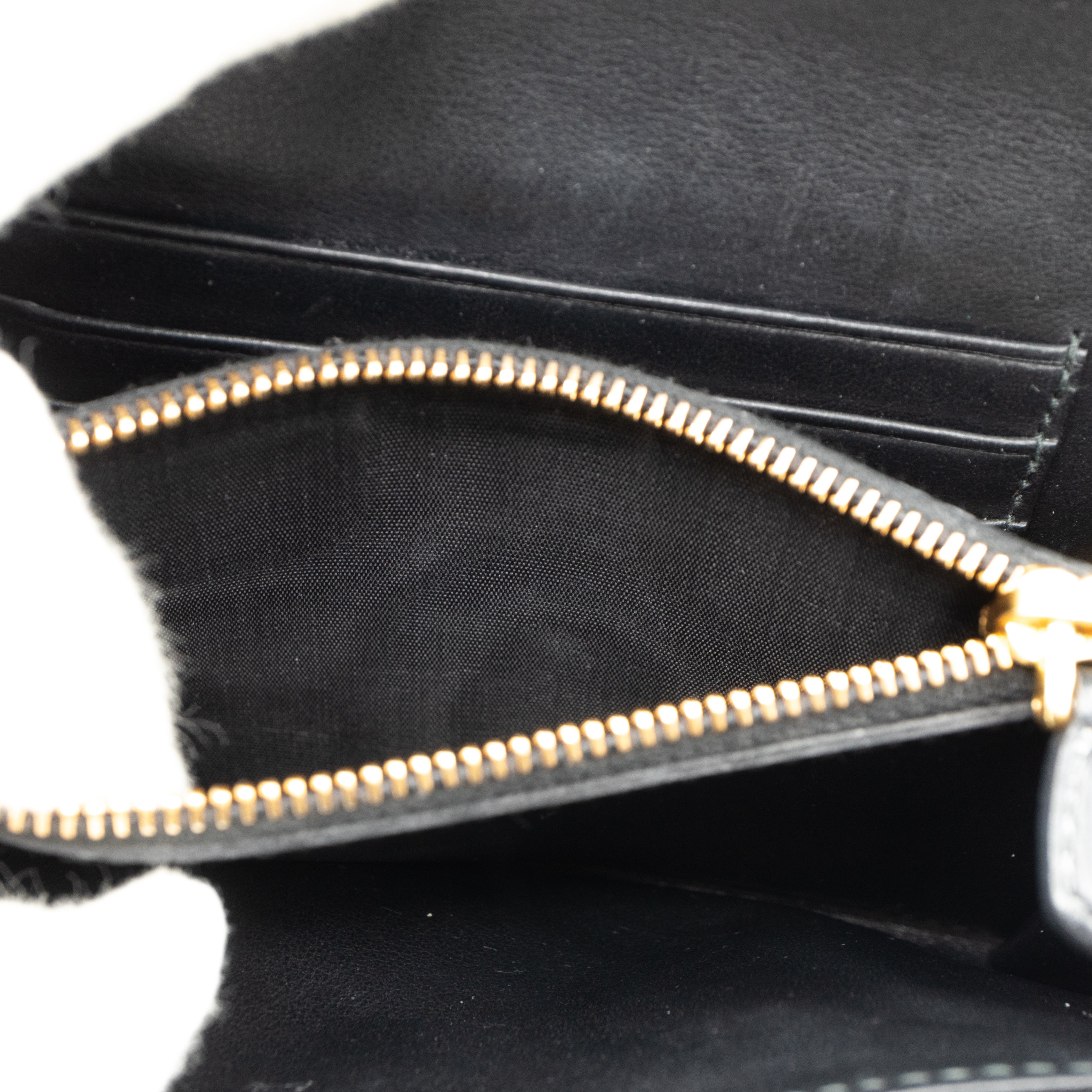 Leather Flap Nylon Wristlet Wallet Black