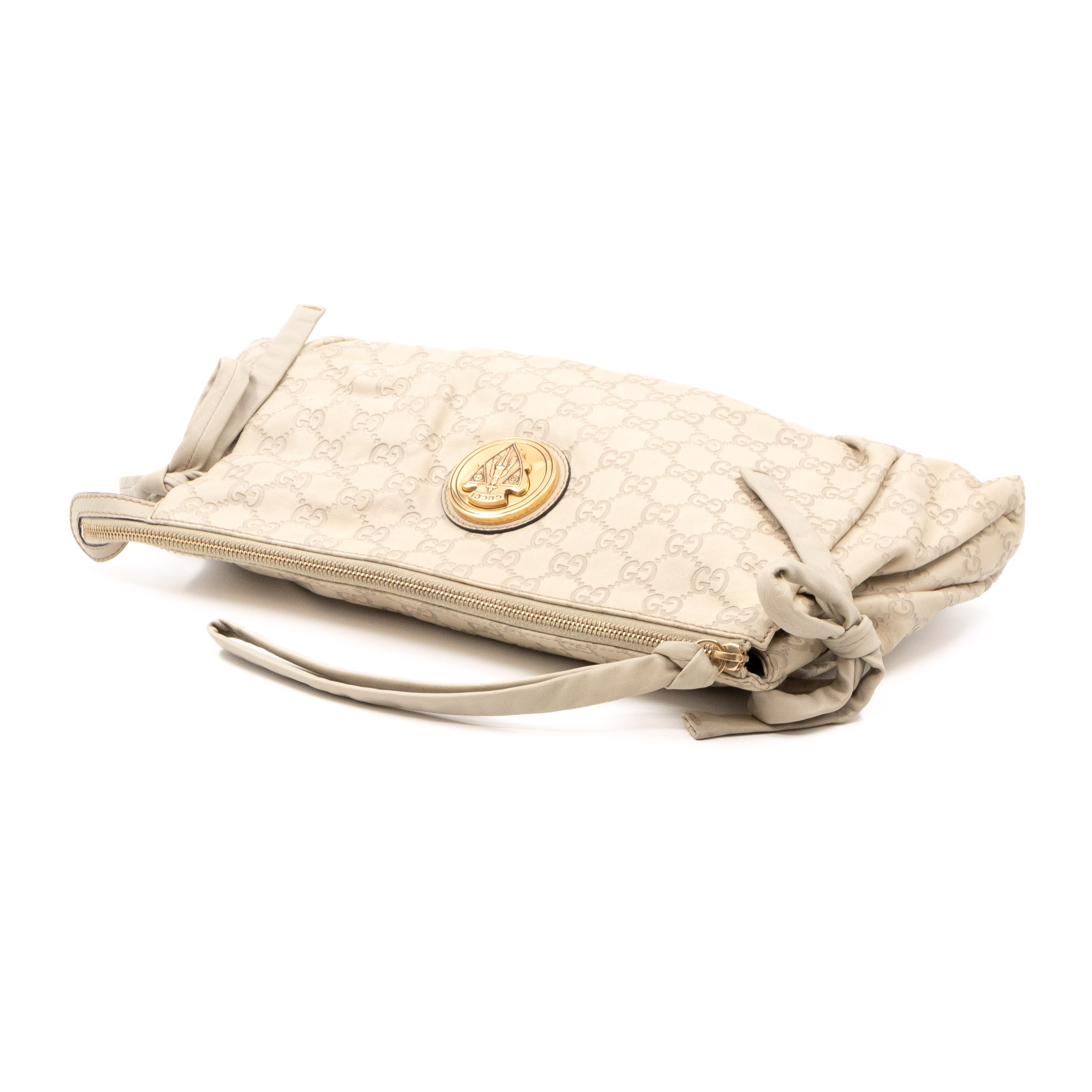 Hysteria Clutch Ivory Leather
