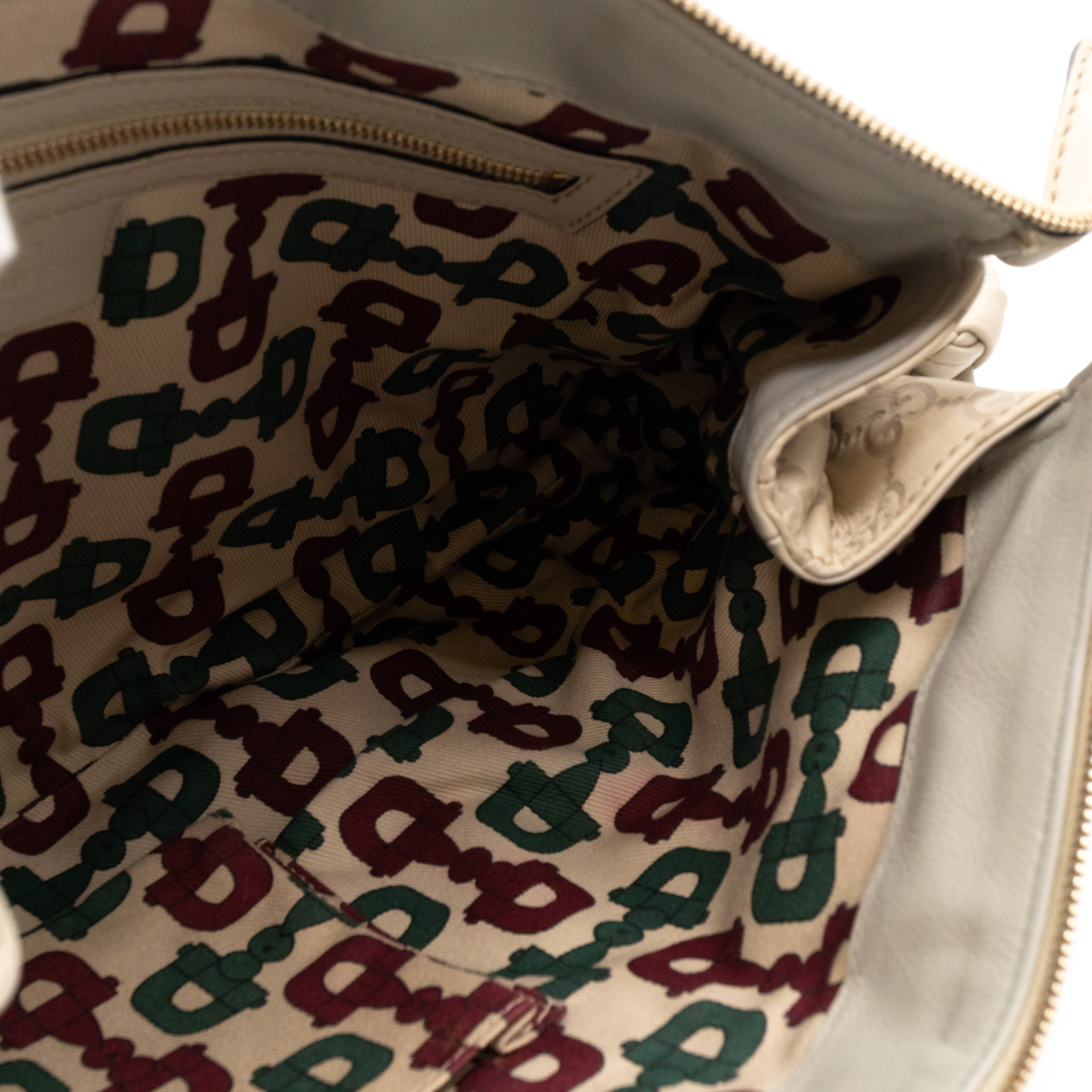 Hysteria Clutch Ivory Leather