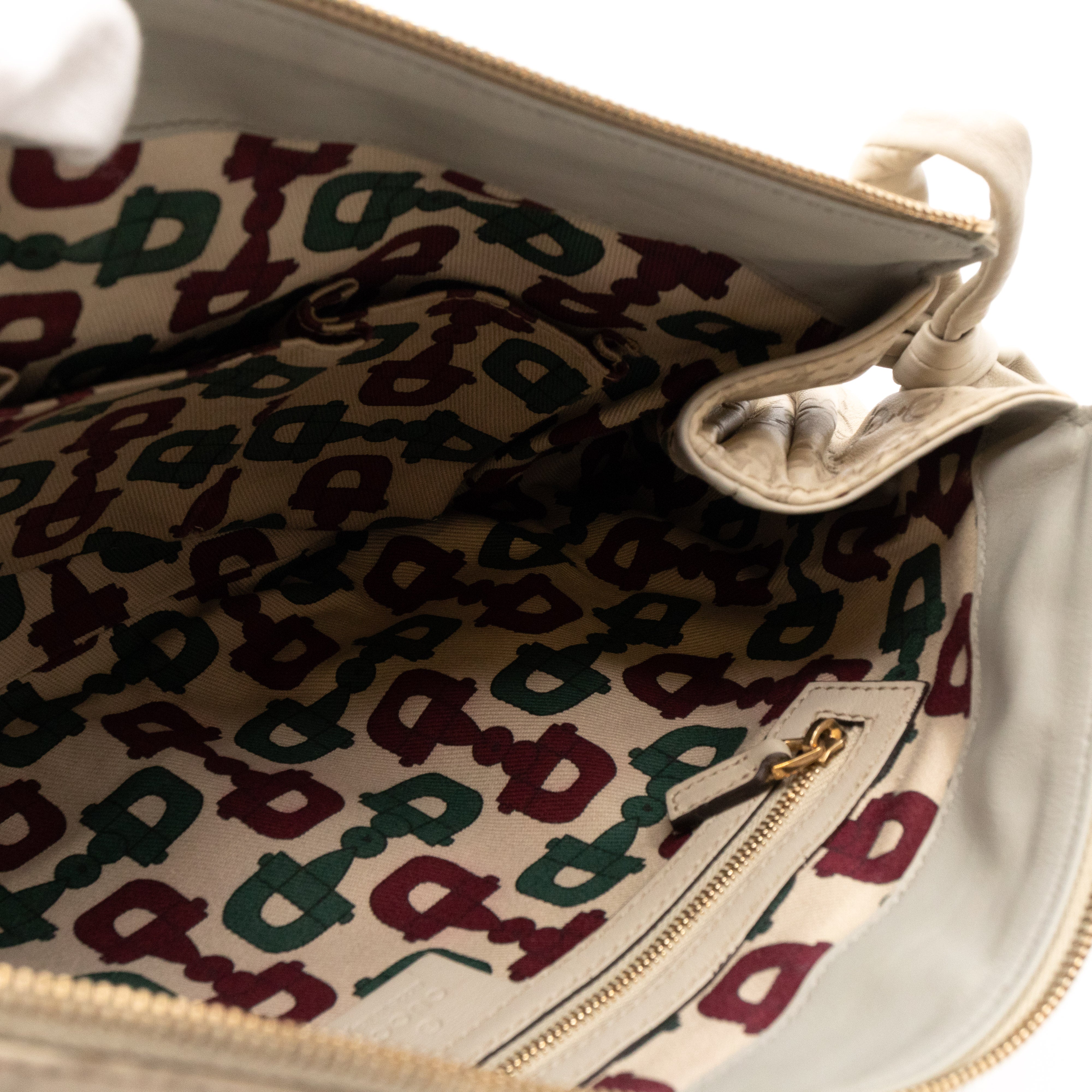 Hysteria Clutch Ivory Leather