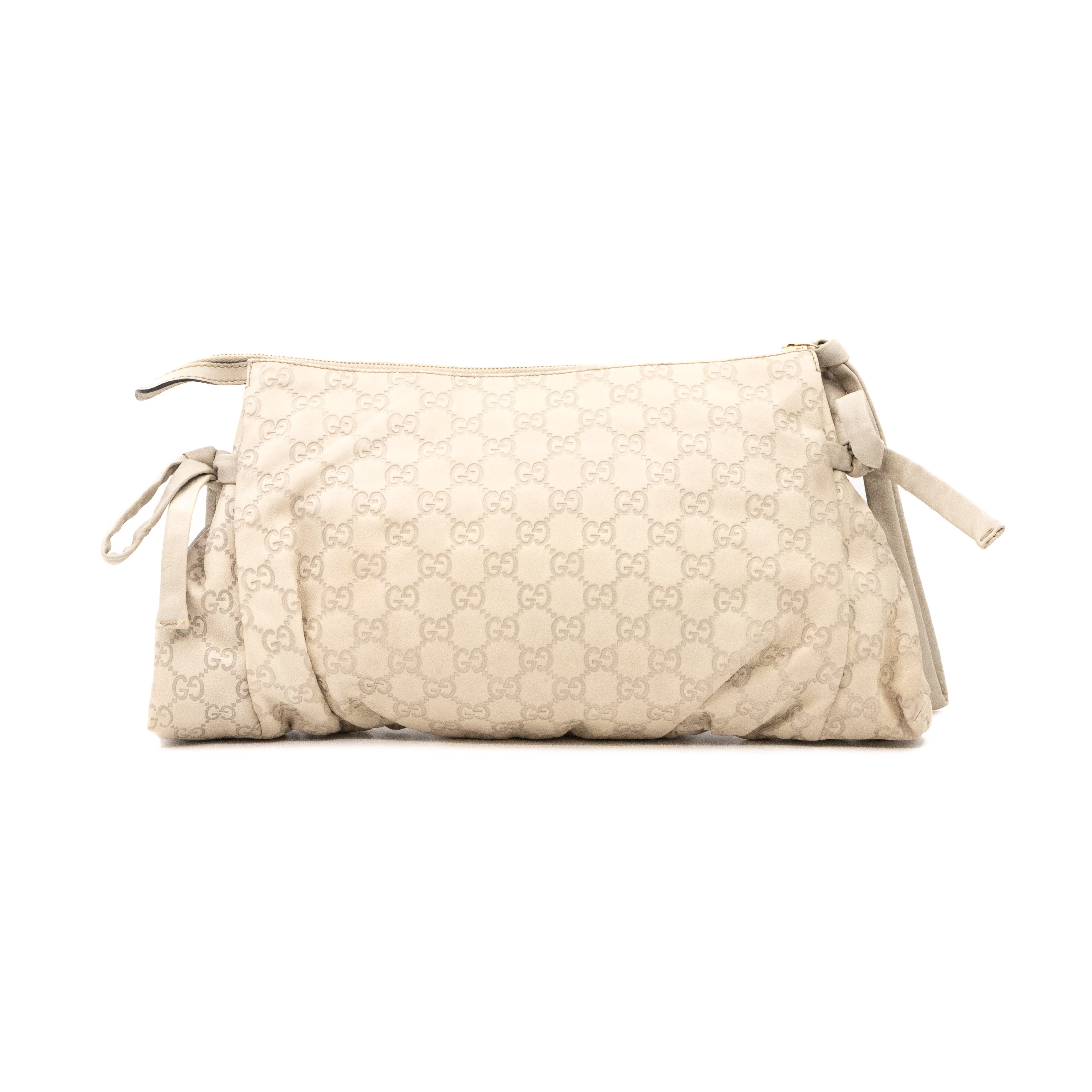 Hysteria Clutch Ivory Leather