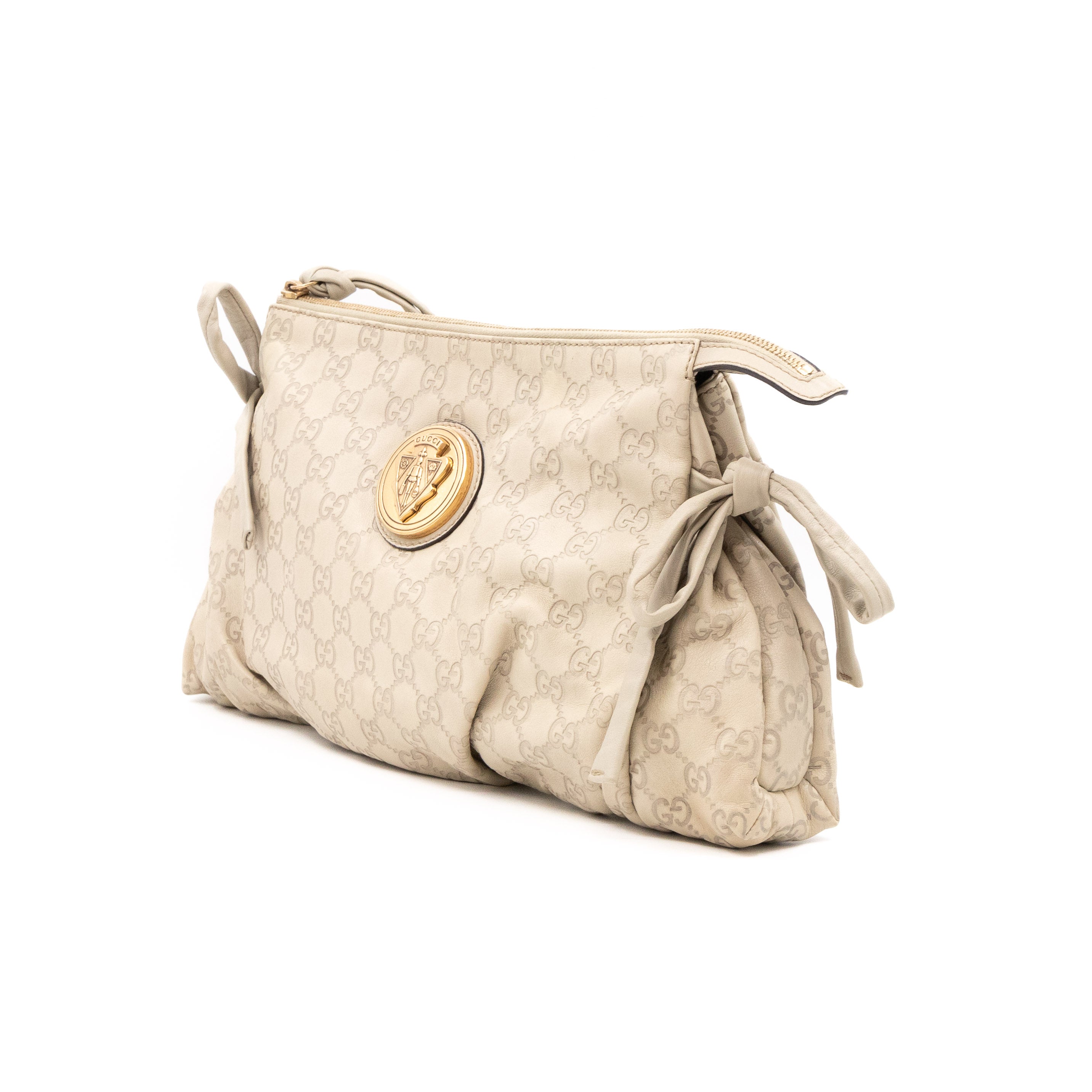 Hysteria Clutch Ivory Leather