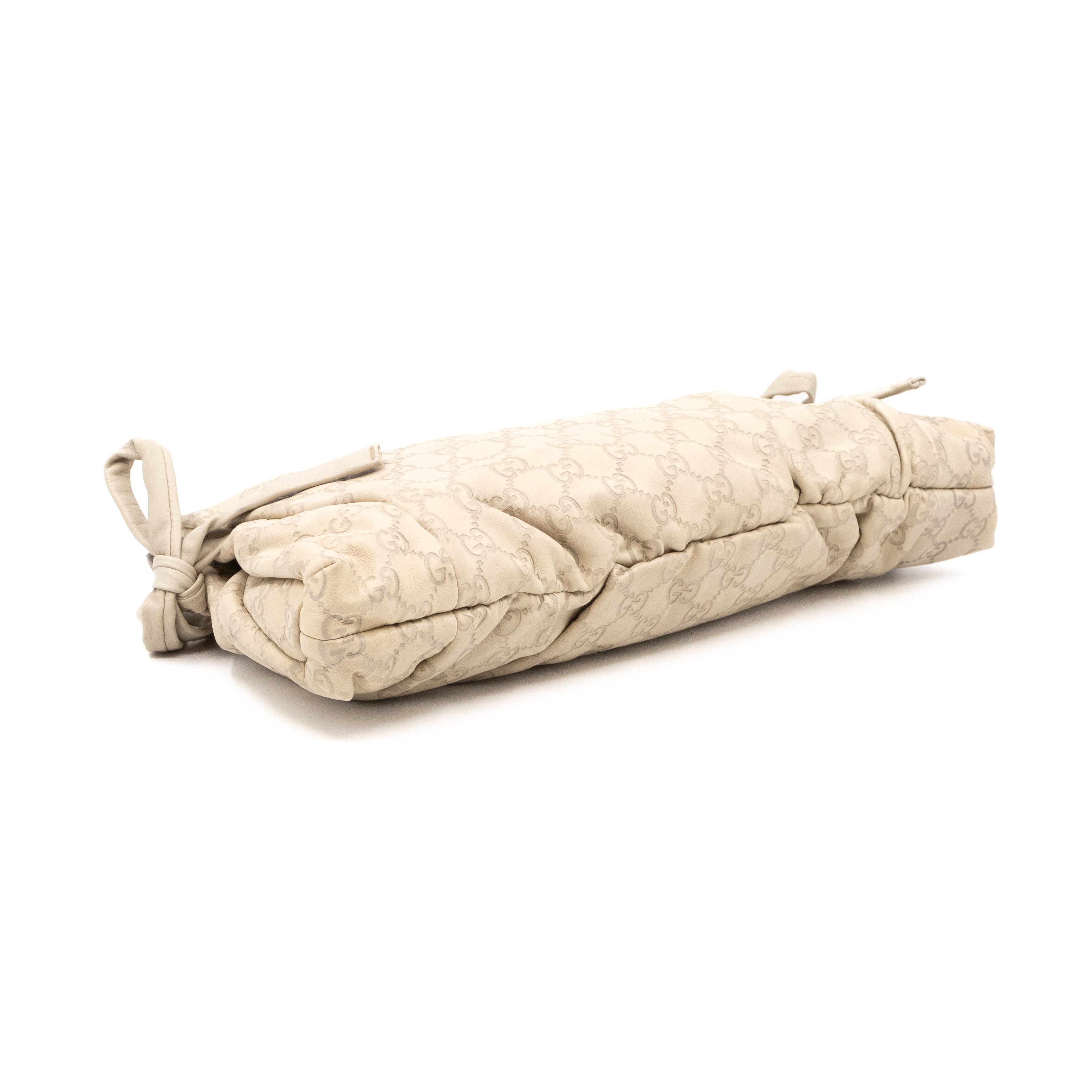 Hysteria Clutch Ivory Leather