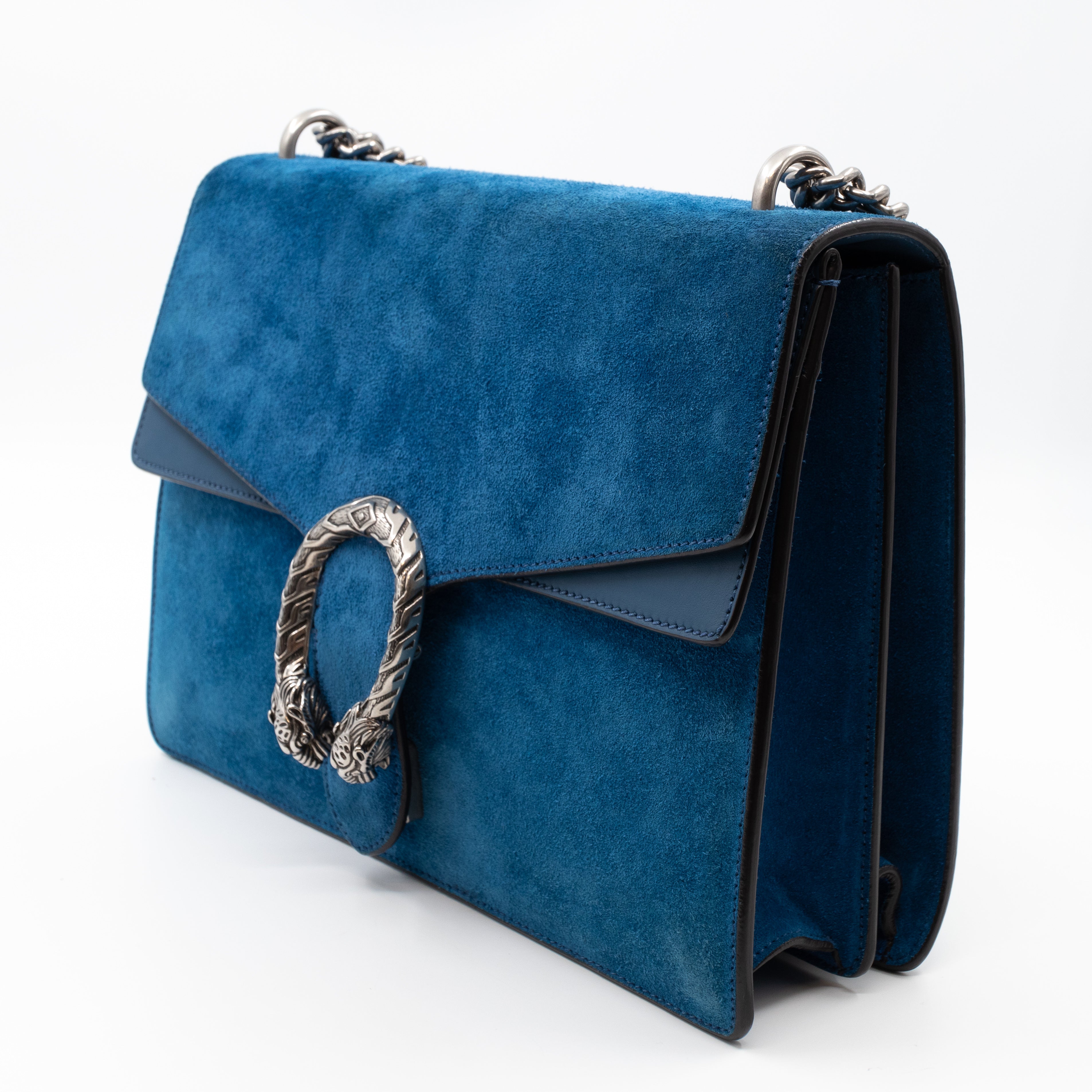 Dionysus Medium Blue Suede