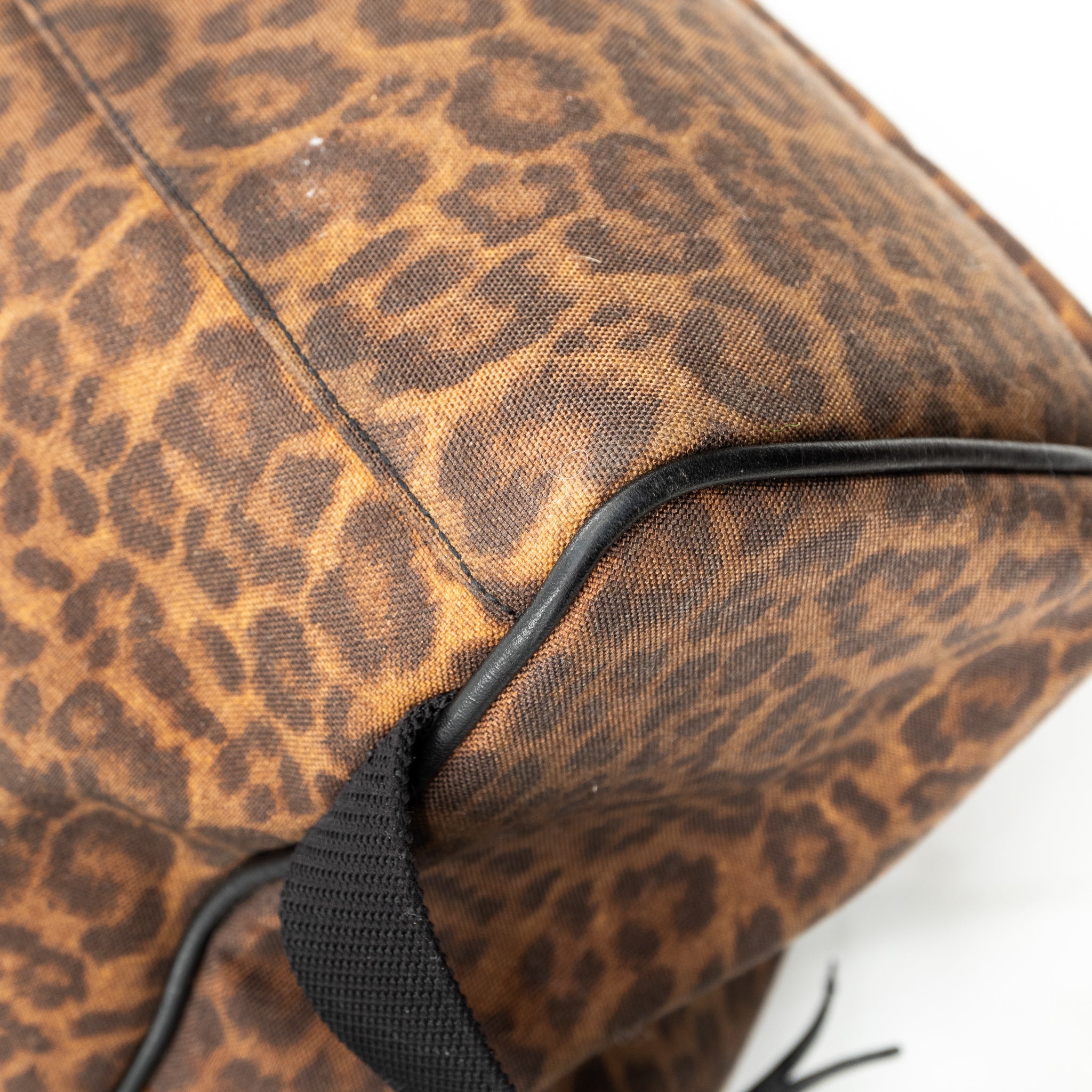 Classic Hunting Backpack Leopard Print Brown