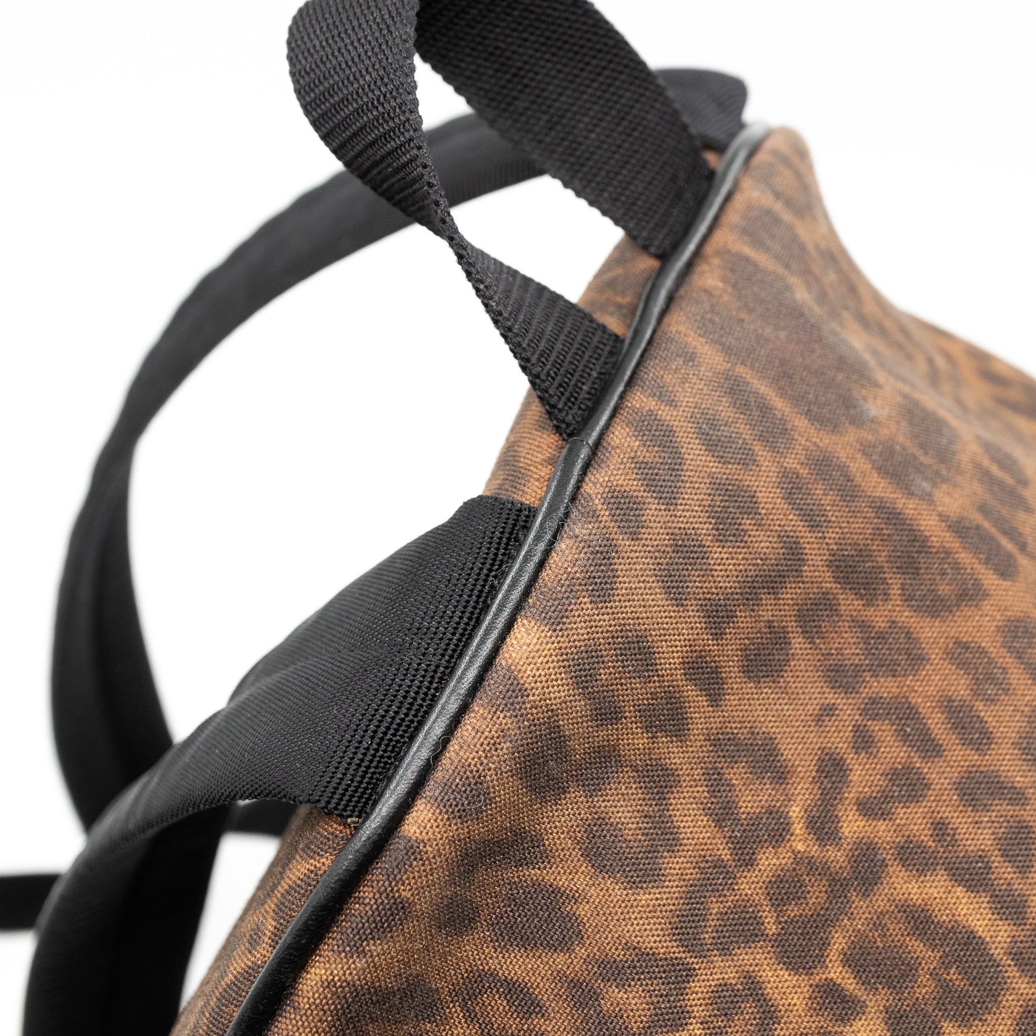 Classic Hunting Backpack Leopard Print Brown
