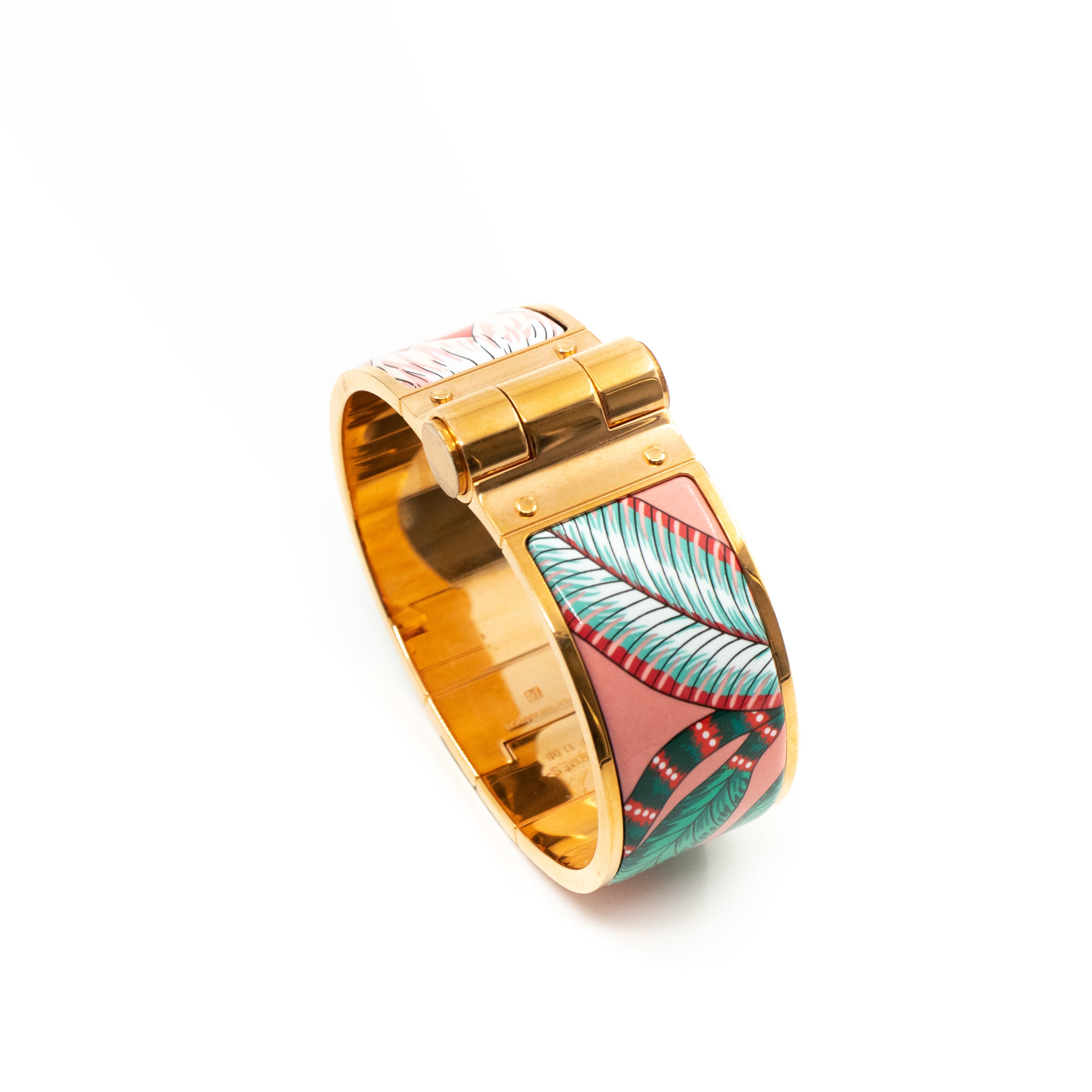 Hinged Bracelet Medium Colorful Gold