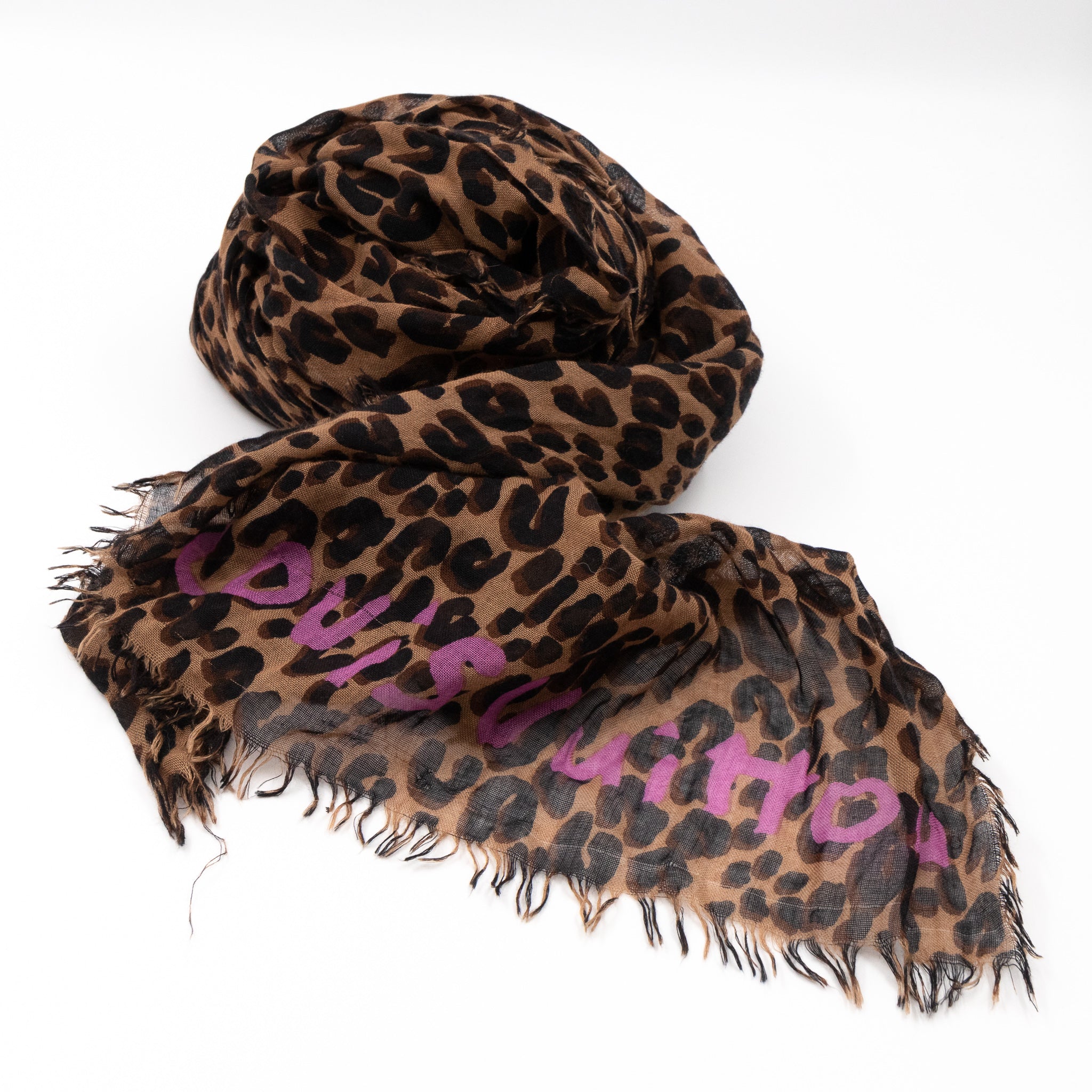 Leopard Stole Brown