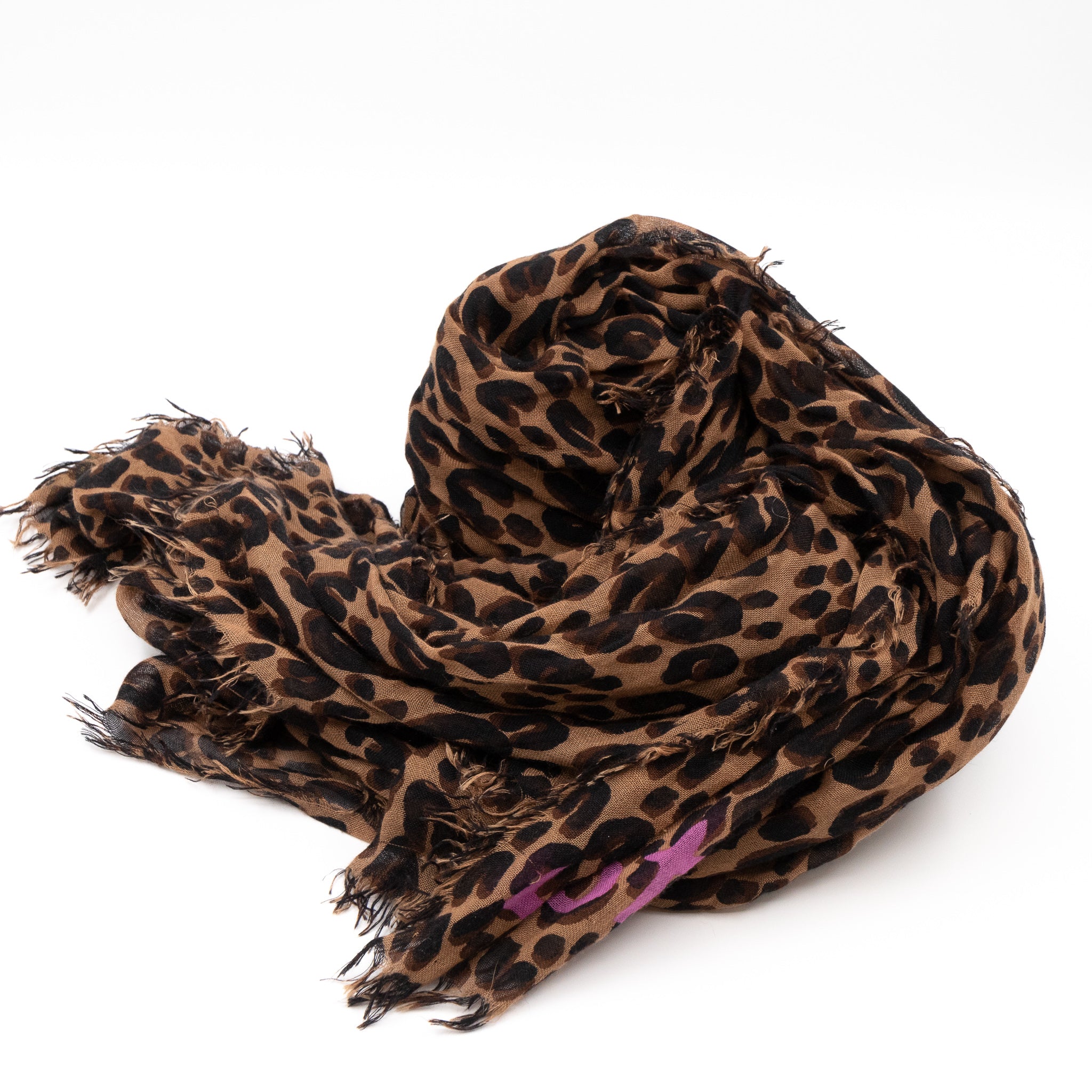Leopard Stole Brown