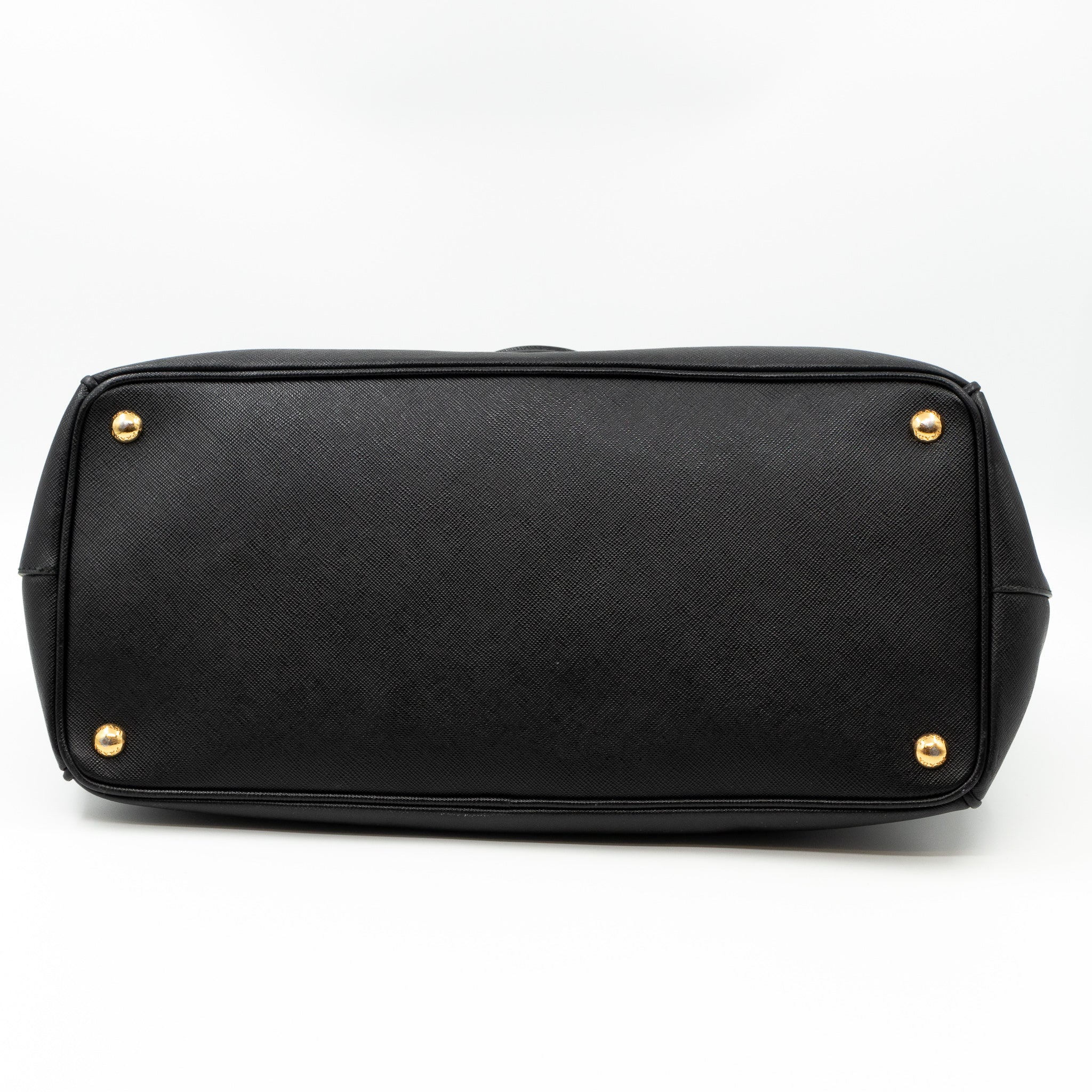Large Open Tote Black Saffiano