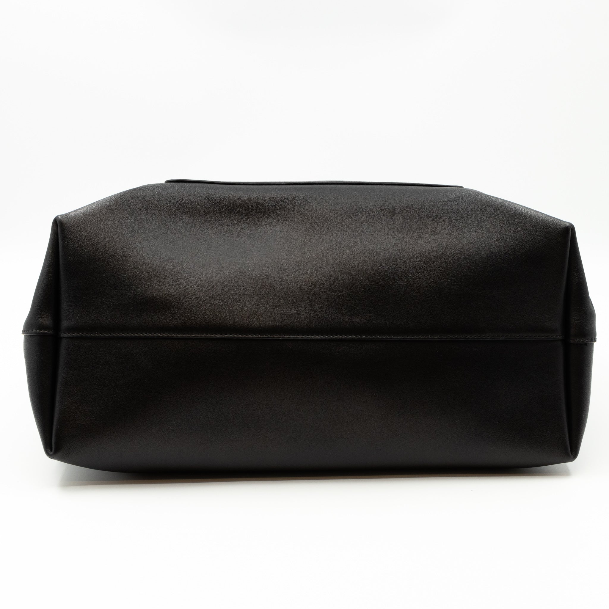 City Tote Black Calf Leather