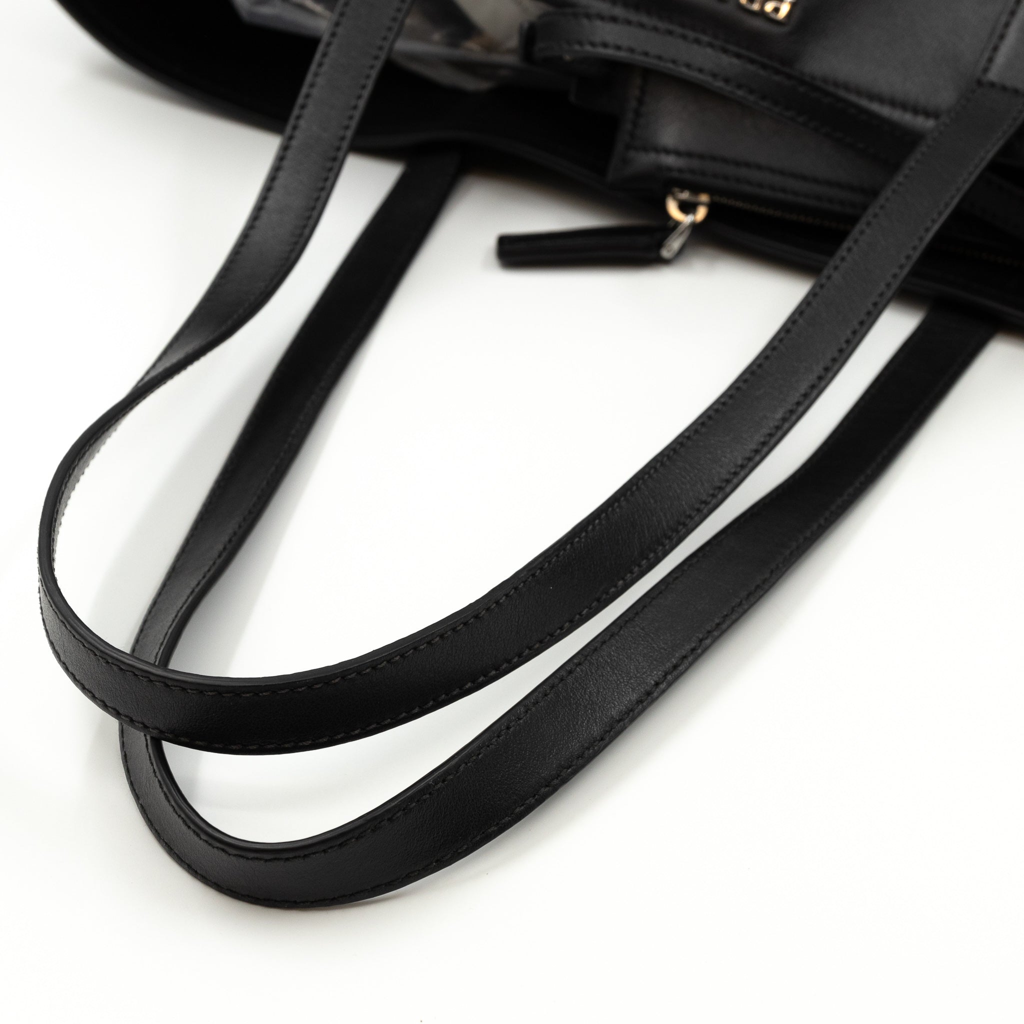 City Tote Black Calf Leather
