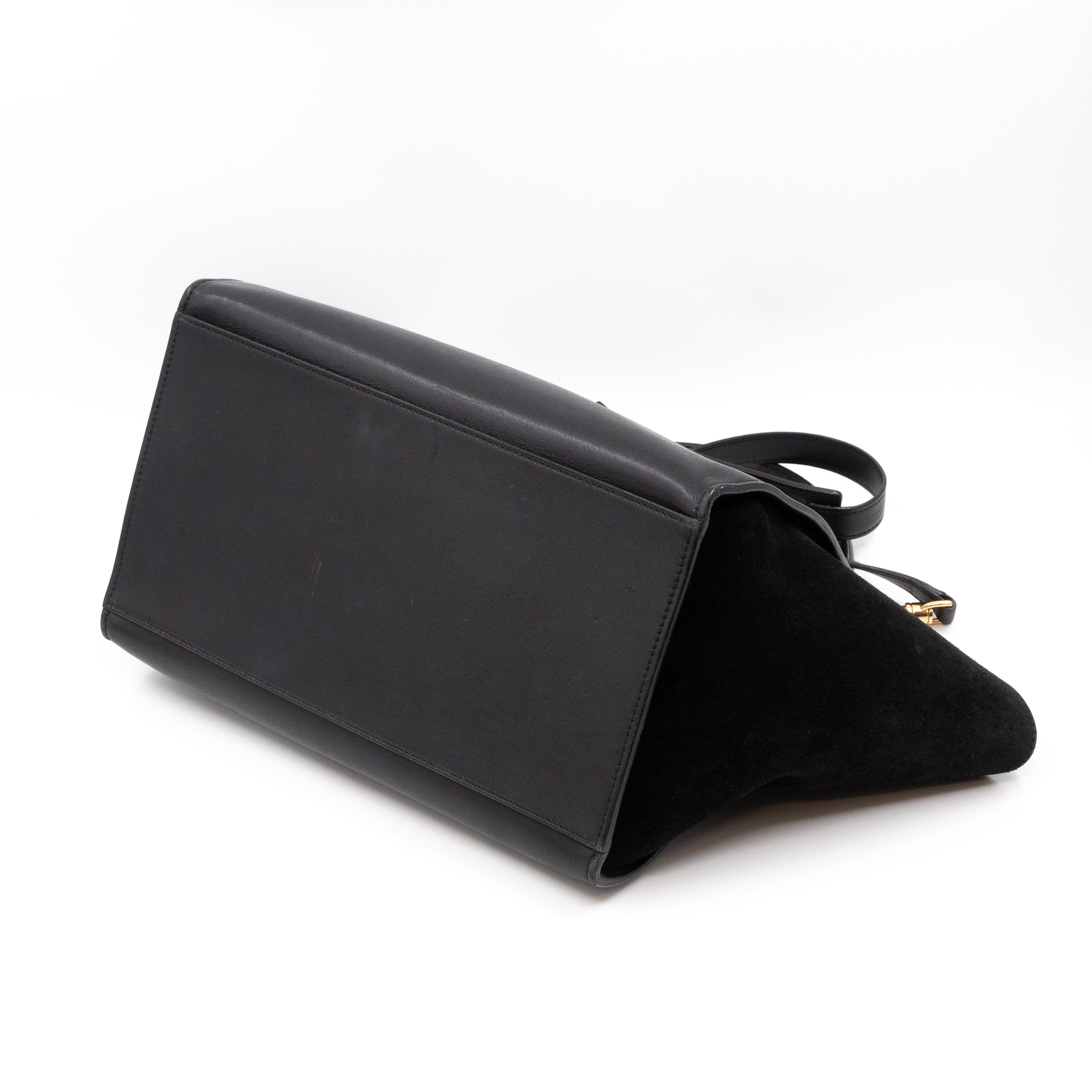 Medium Trapeze Black & White Leather