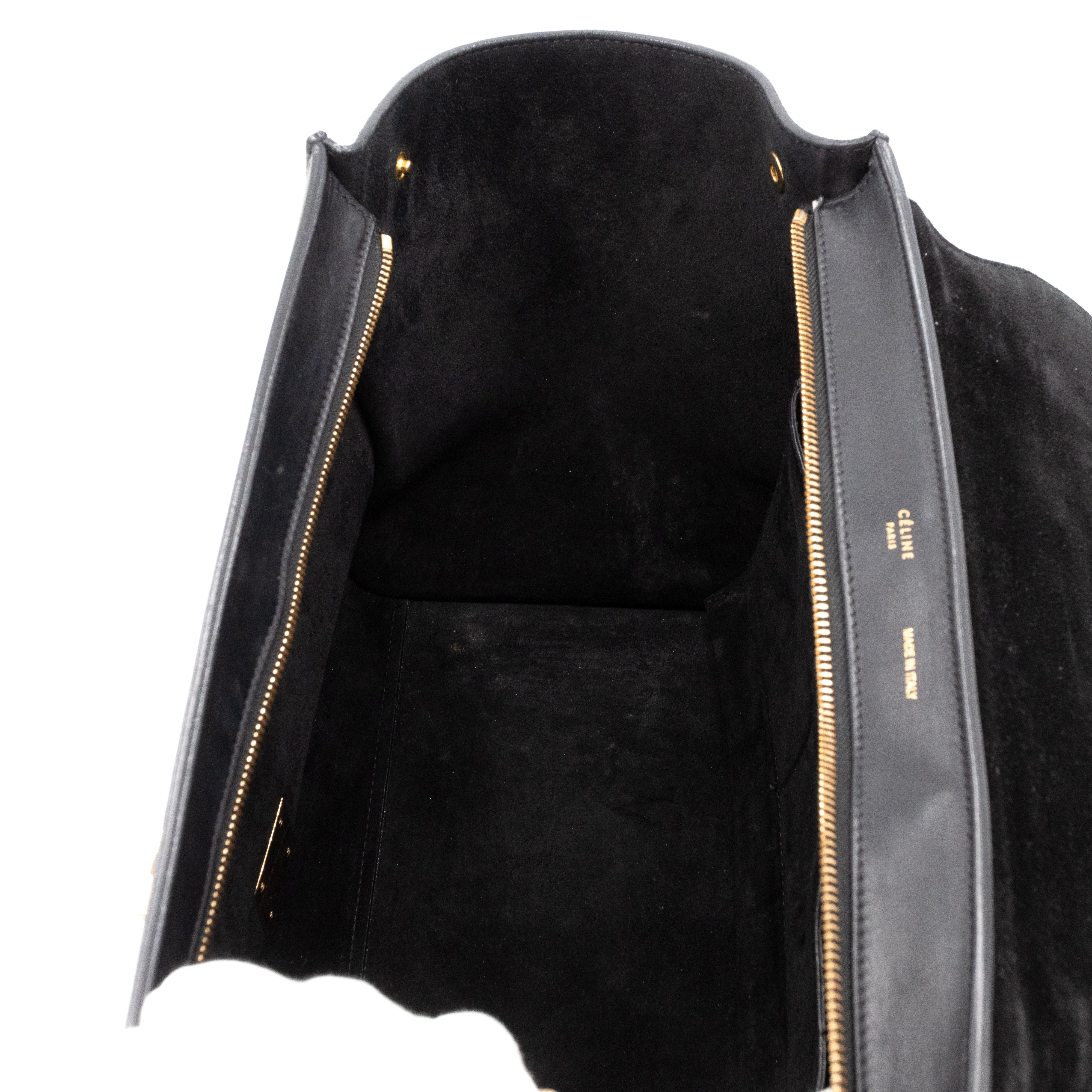 Medium Trapeze Black & White Leather